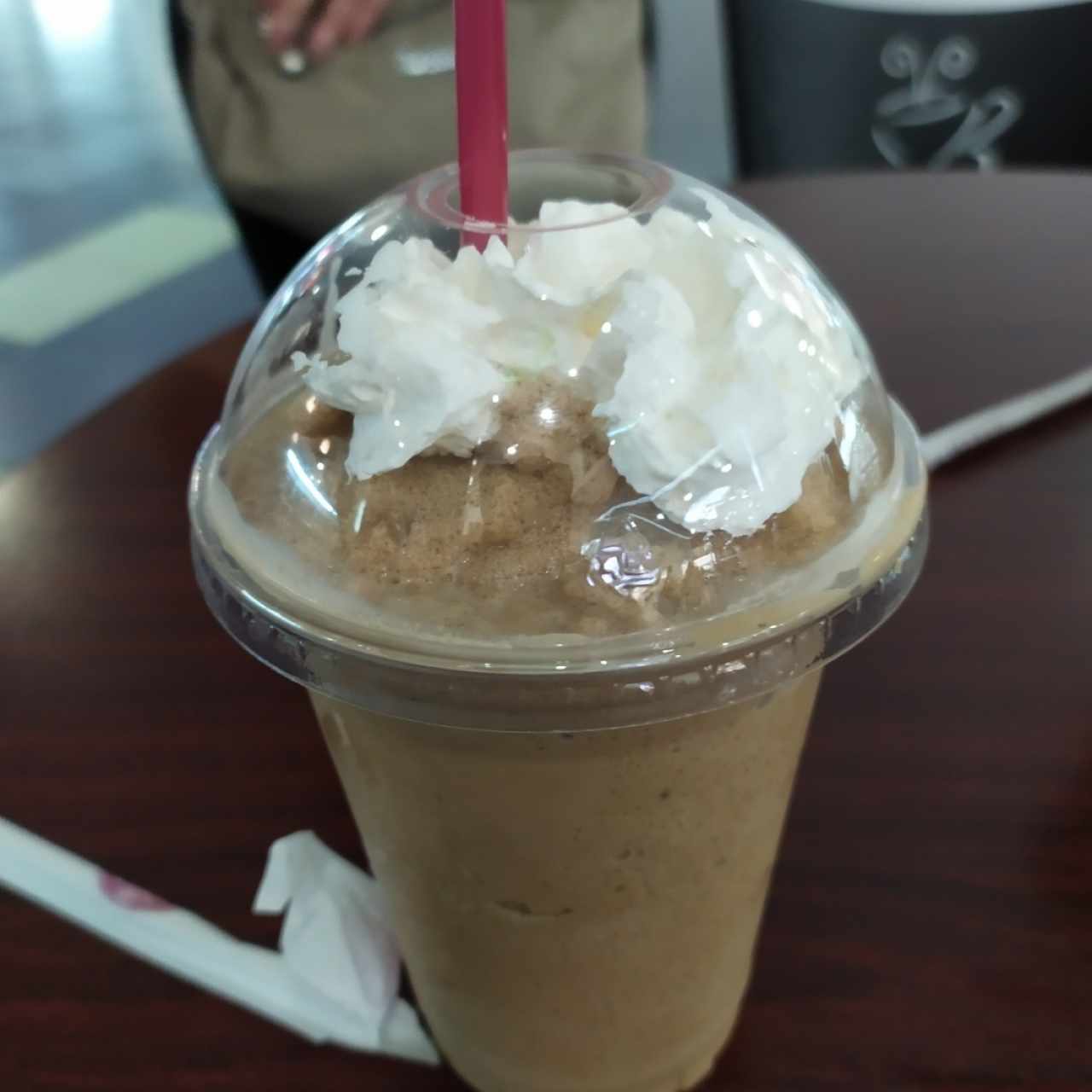 frappé de e café con caramelo