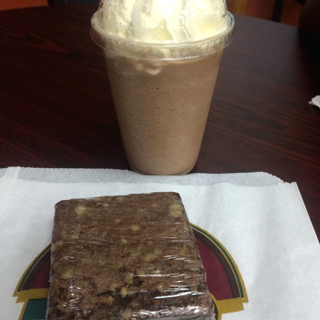 Frappé y brownie