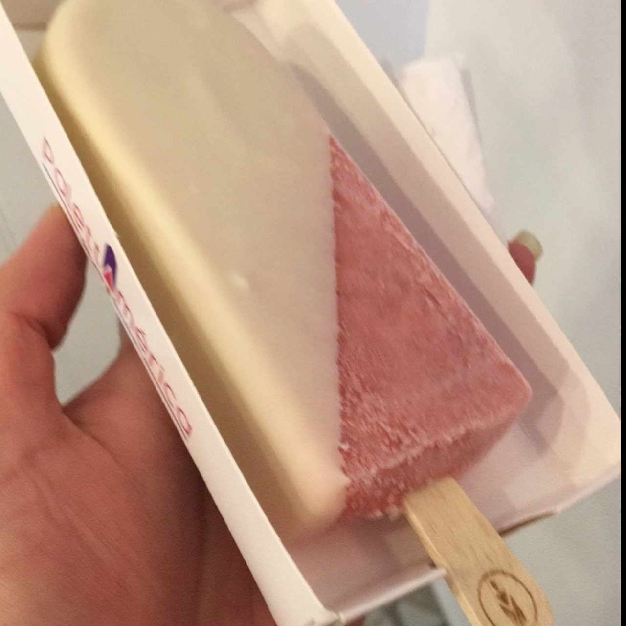 paleta de fresa con leche condensada