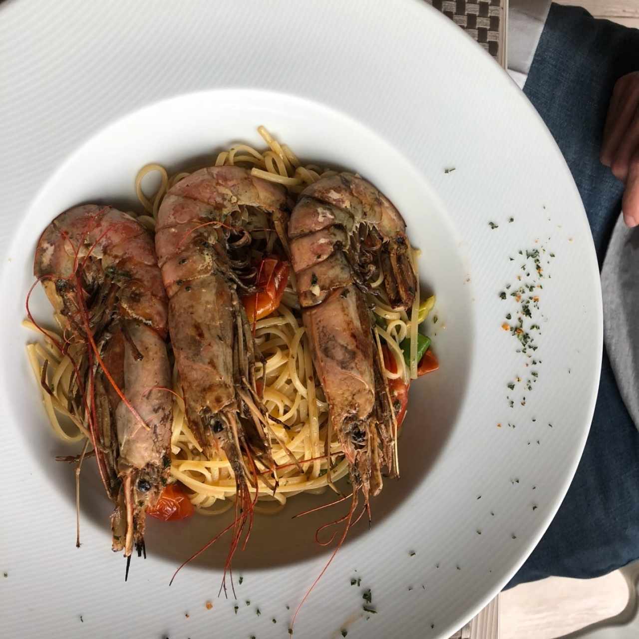 linguine con lagostinos