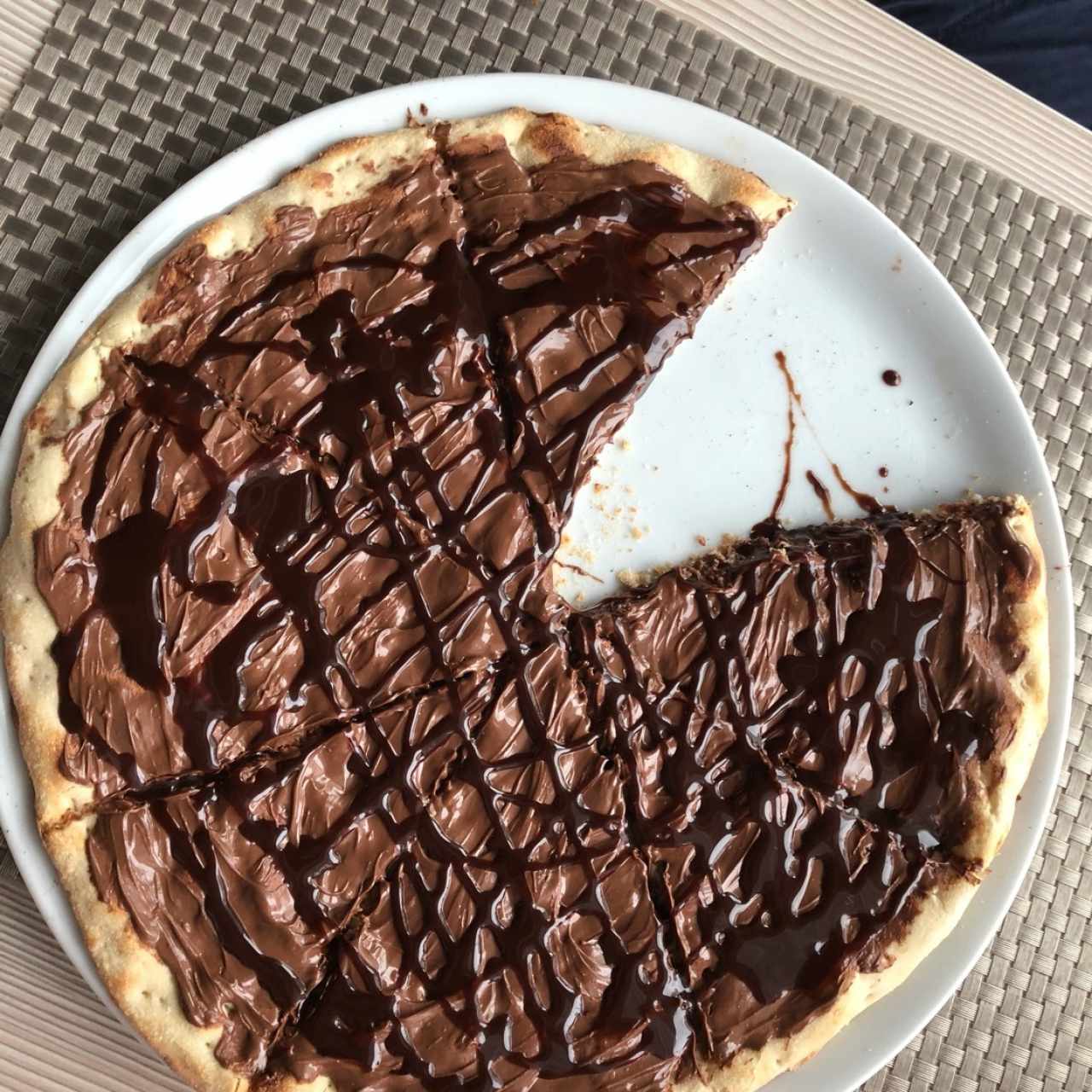 pizza de nutella