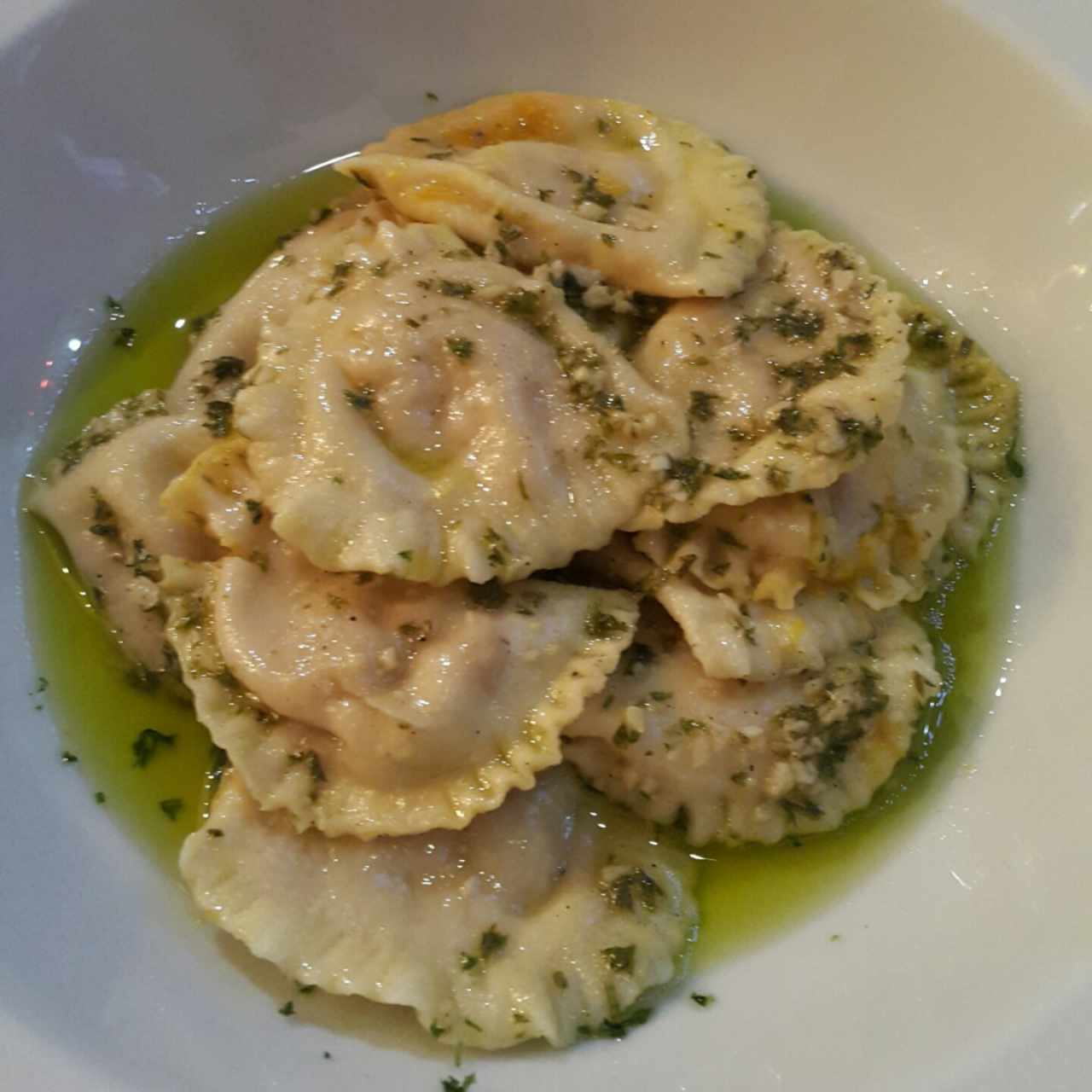 Ravioli de zapallo al óleo