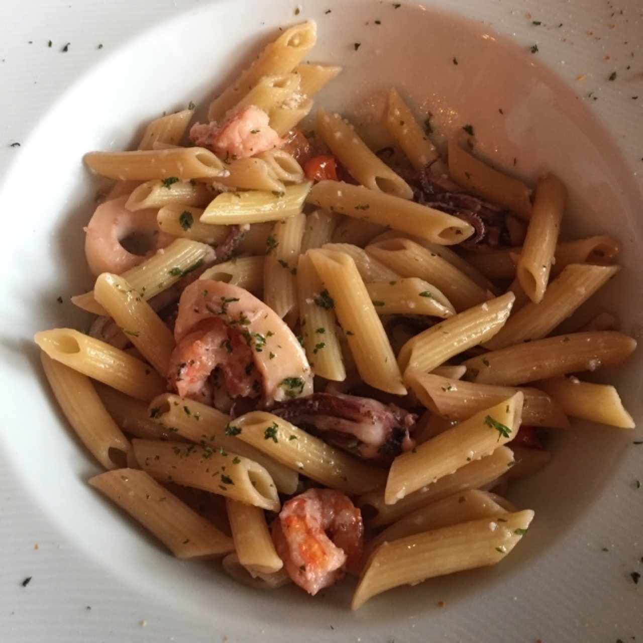 pasta corta al frutto del mare