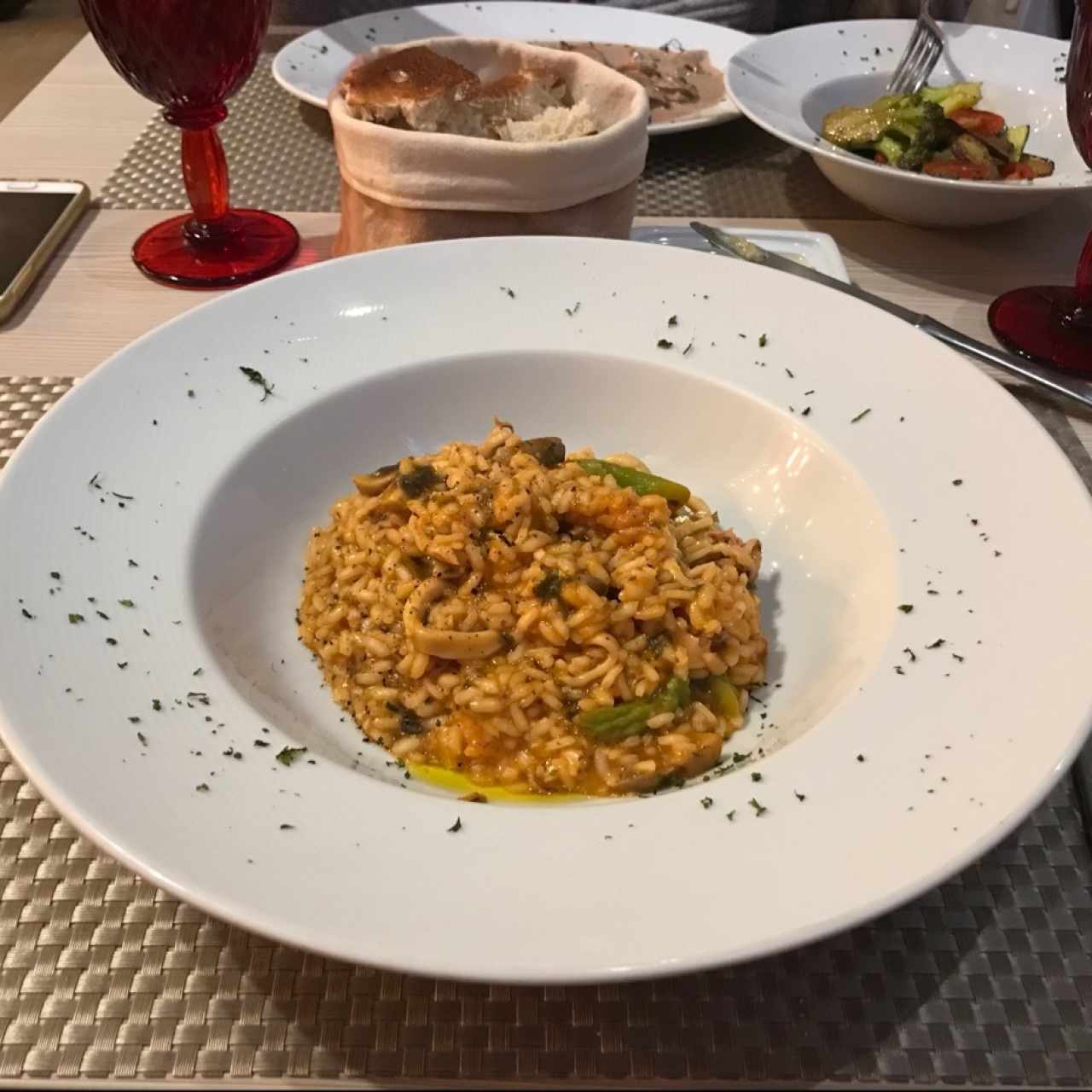 risotto con mariscos