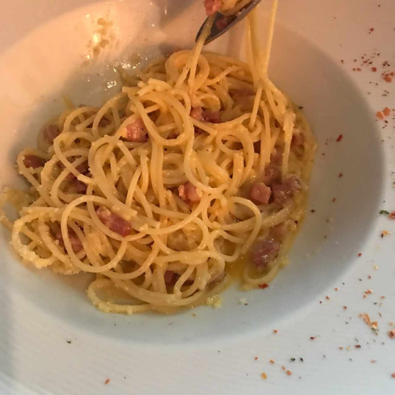 Spaguetti a la Carbonara