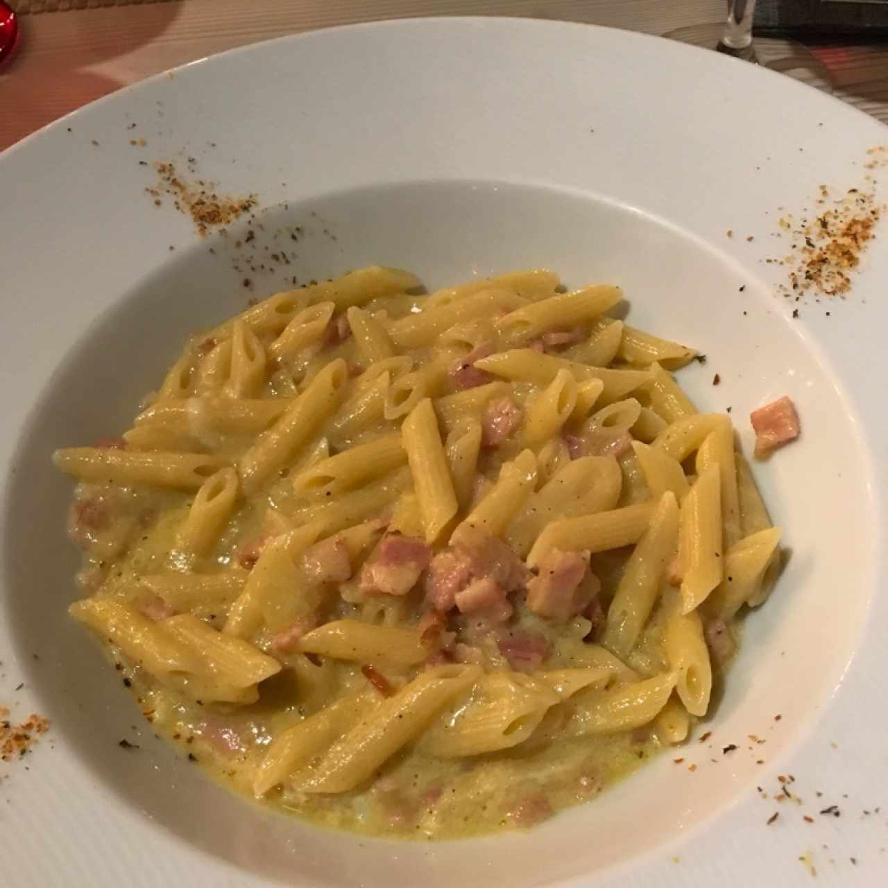 penne carbonara