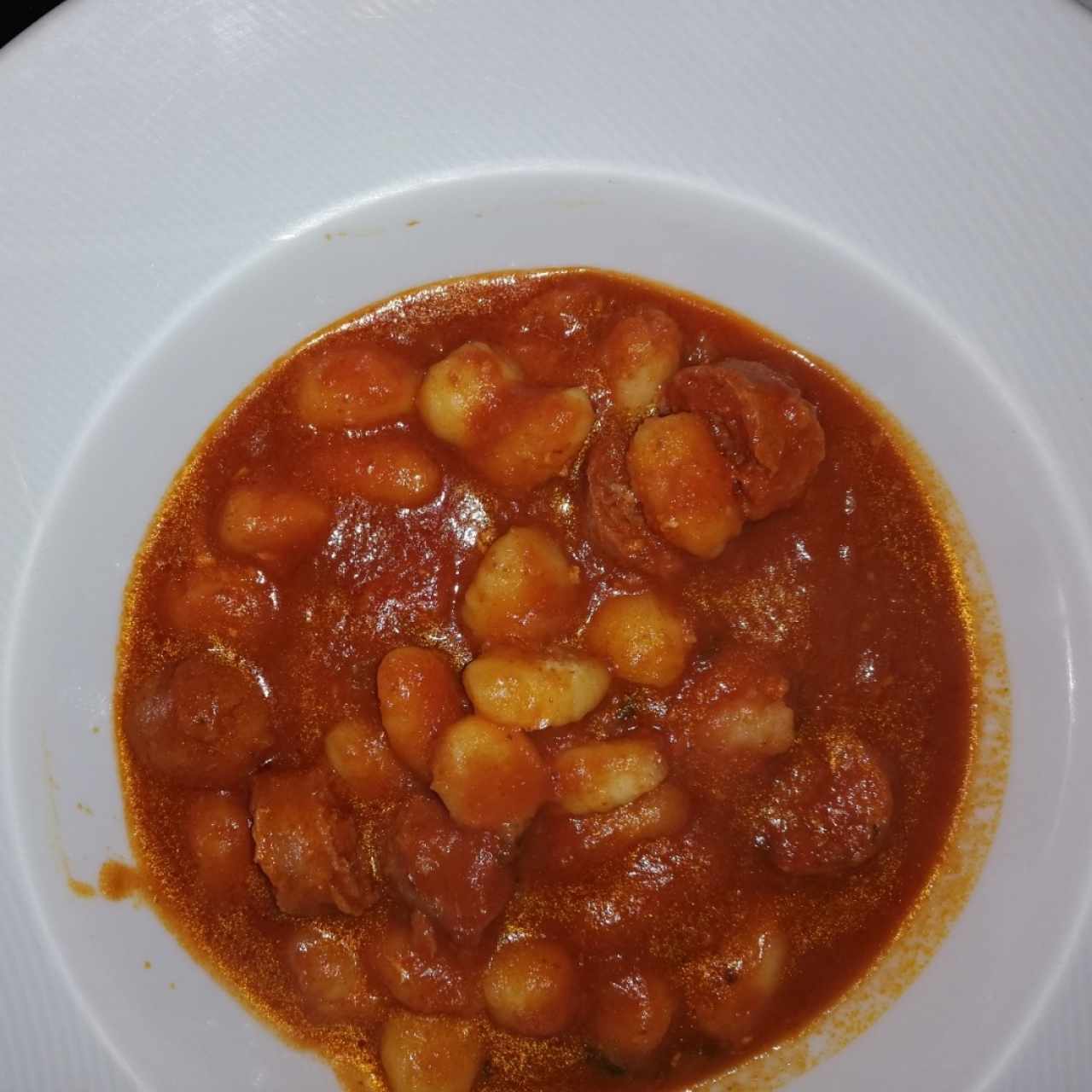 Ñoquis con salchicha italiana