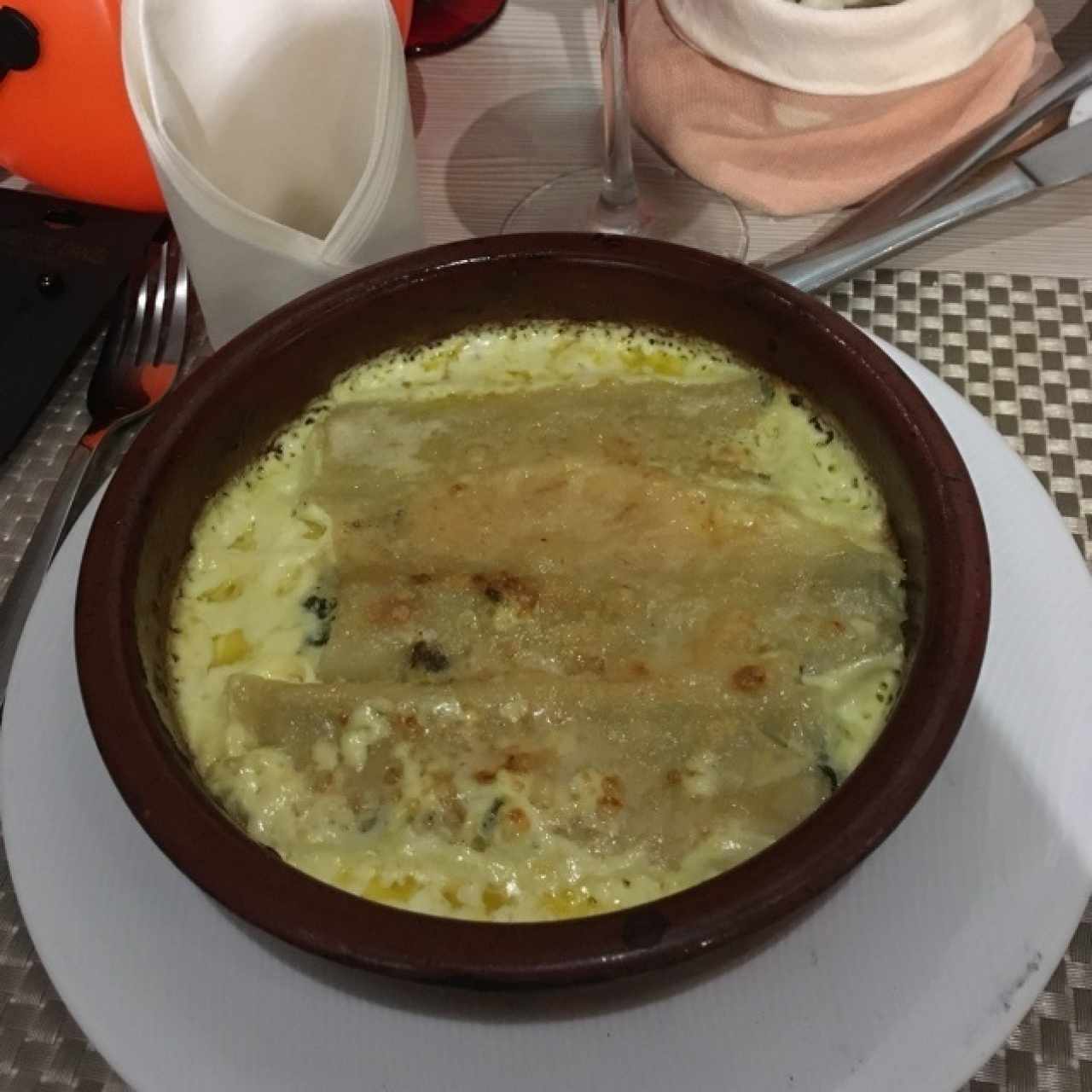 canelones rellenos de espinacas con queso ❤️