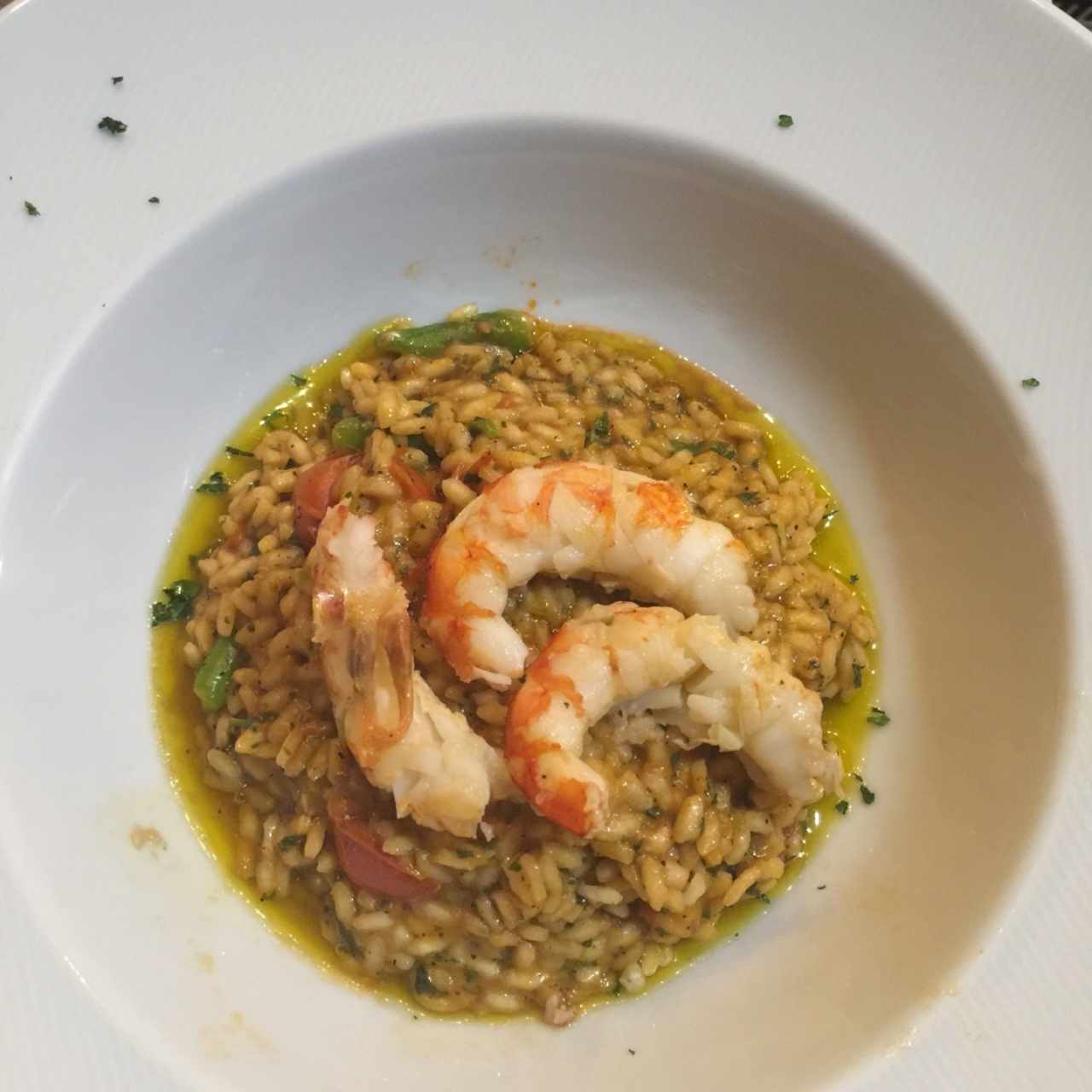 risotto de langostinos