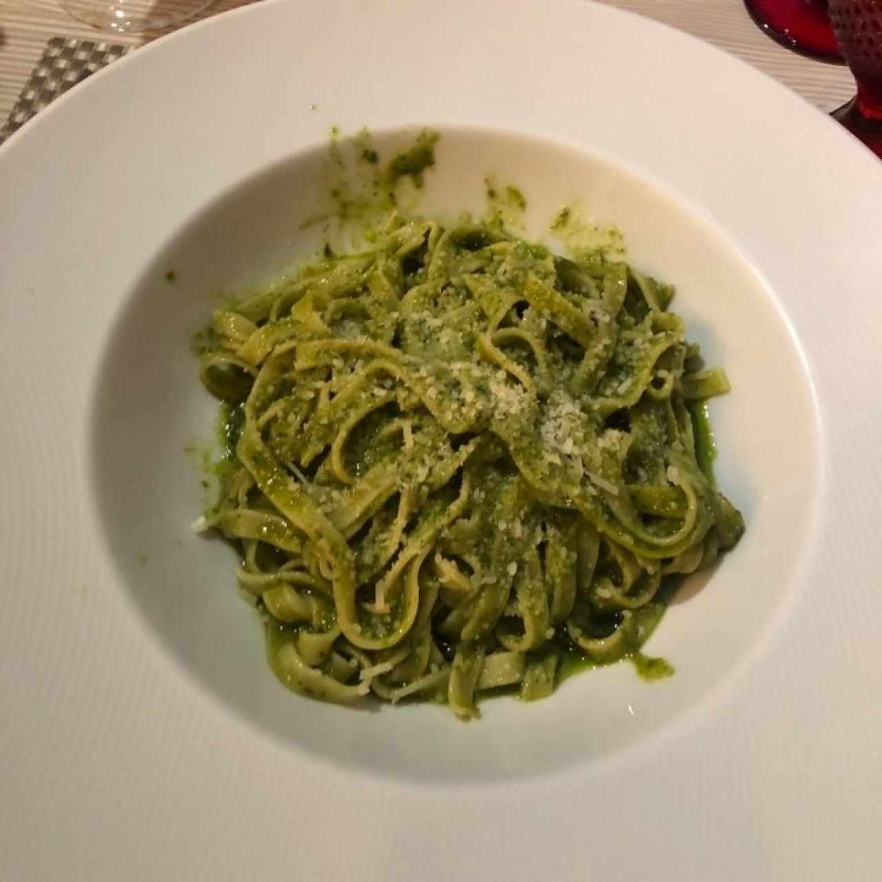 fetuccini al pesto