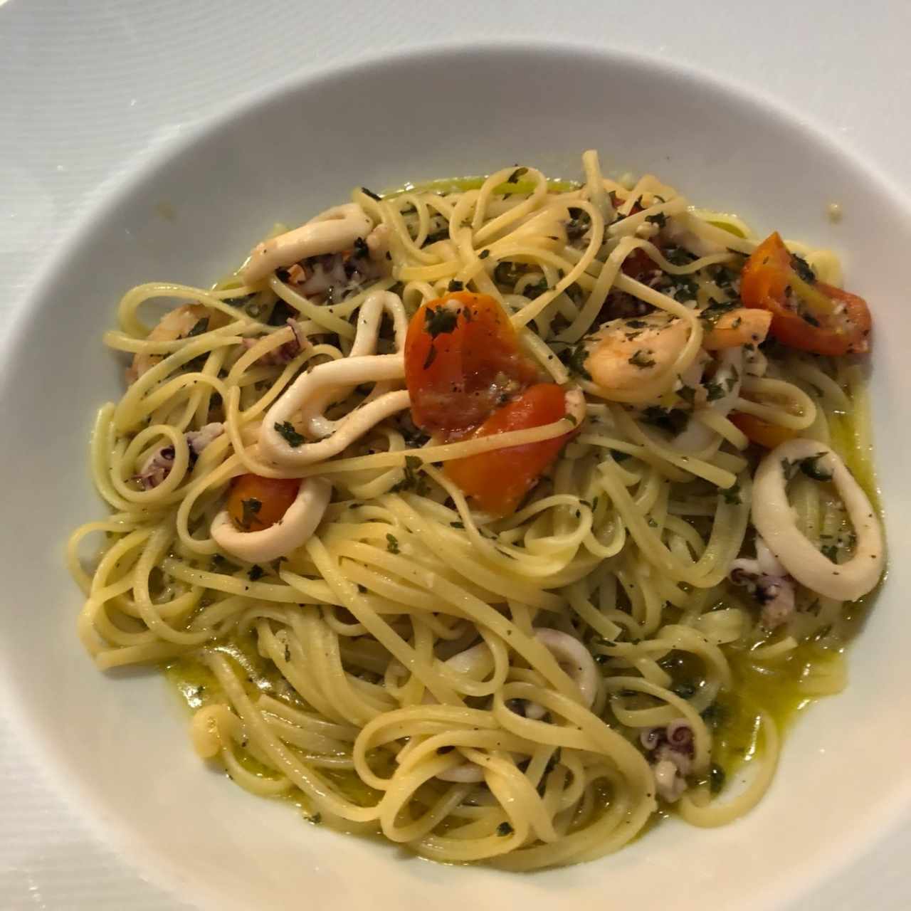 linguine en salsa di mare