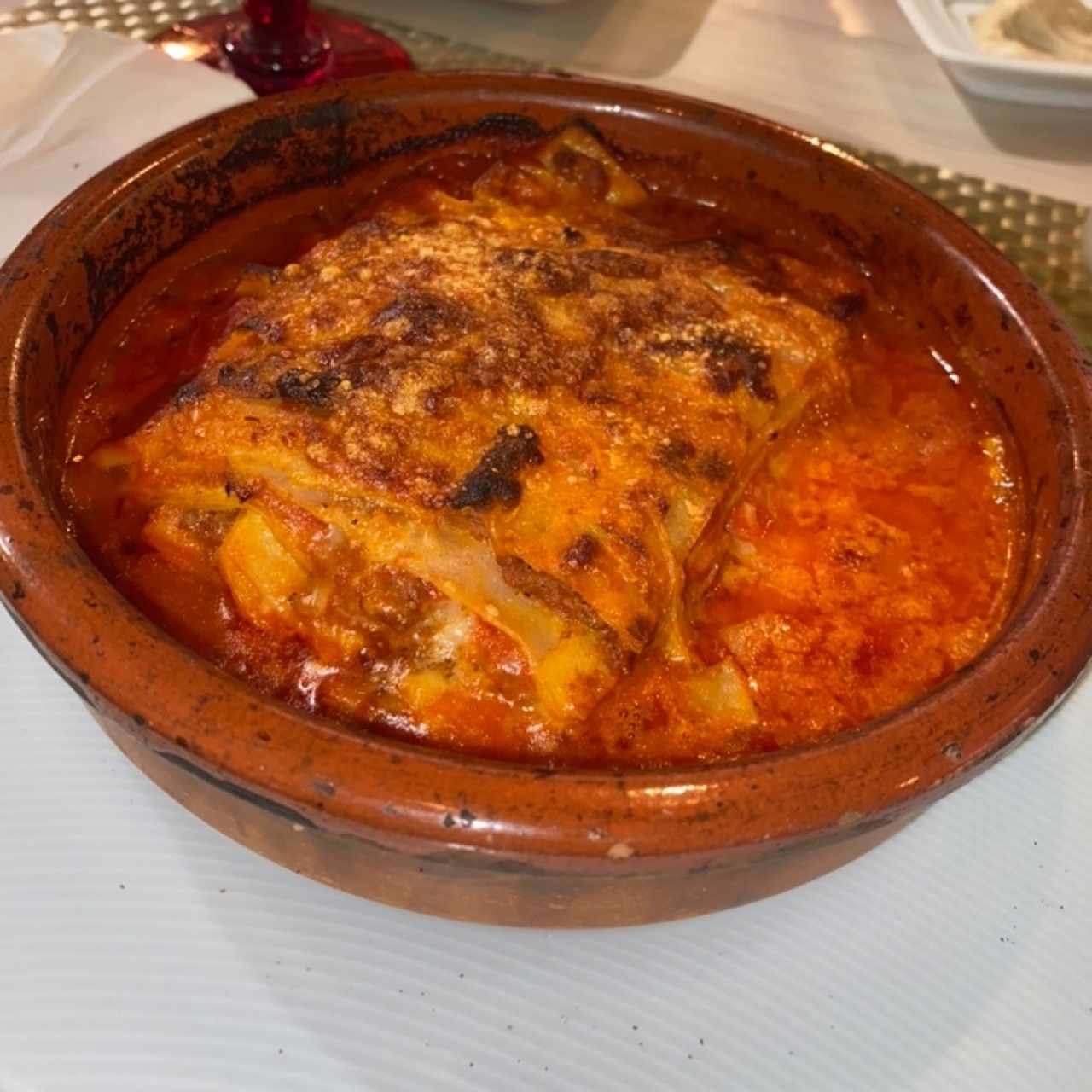 lasagna de carne gratinada