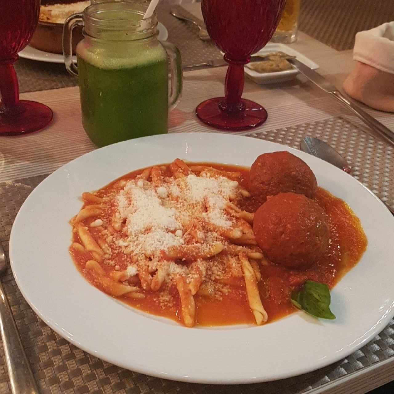 Pastas con albondigas