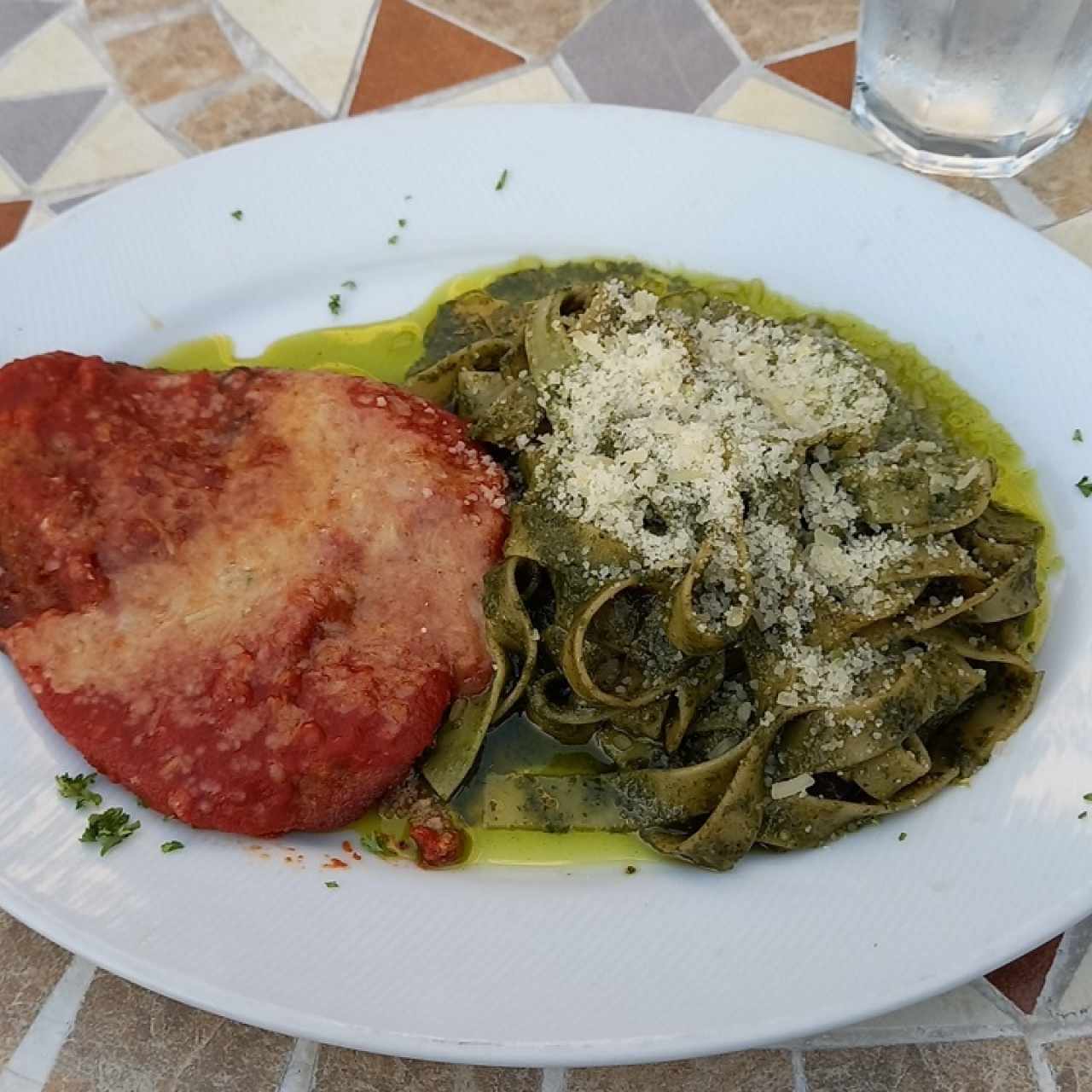 Segundo Plato - Milanesa Pollo Parmigiana