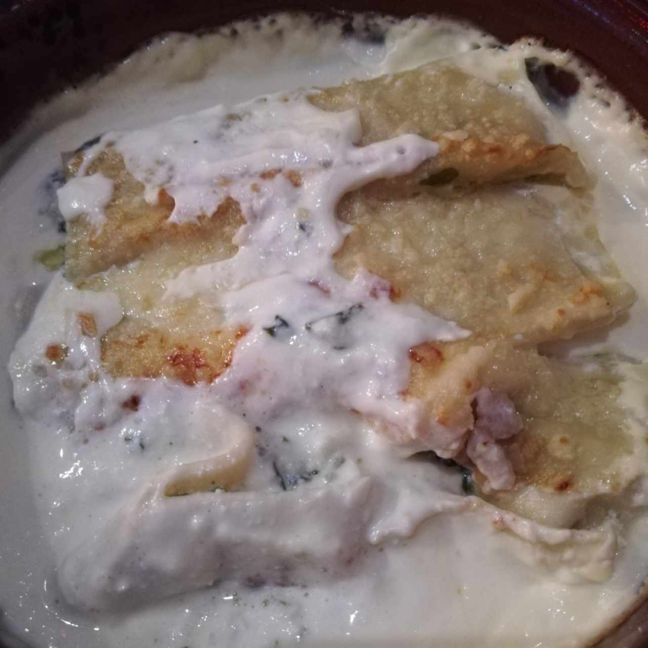 canelones de queso y espinaca