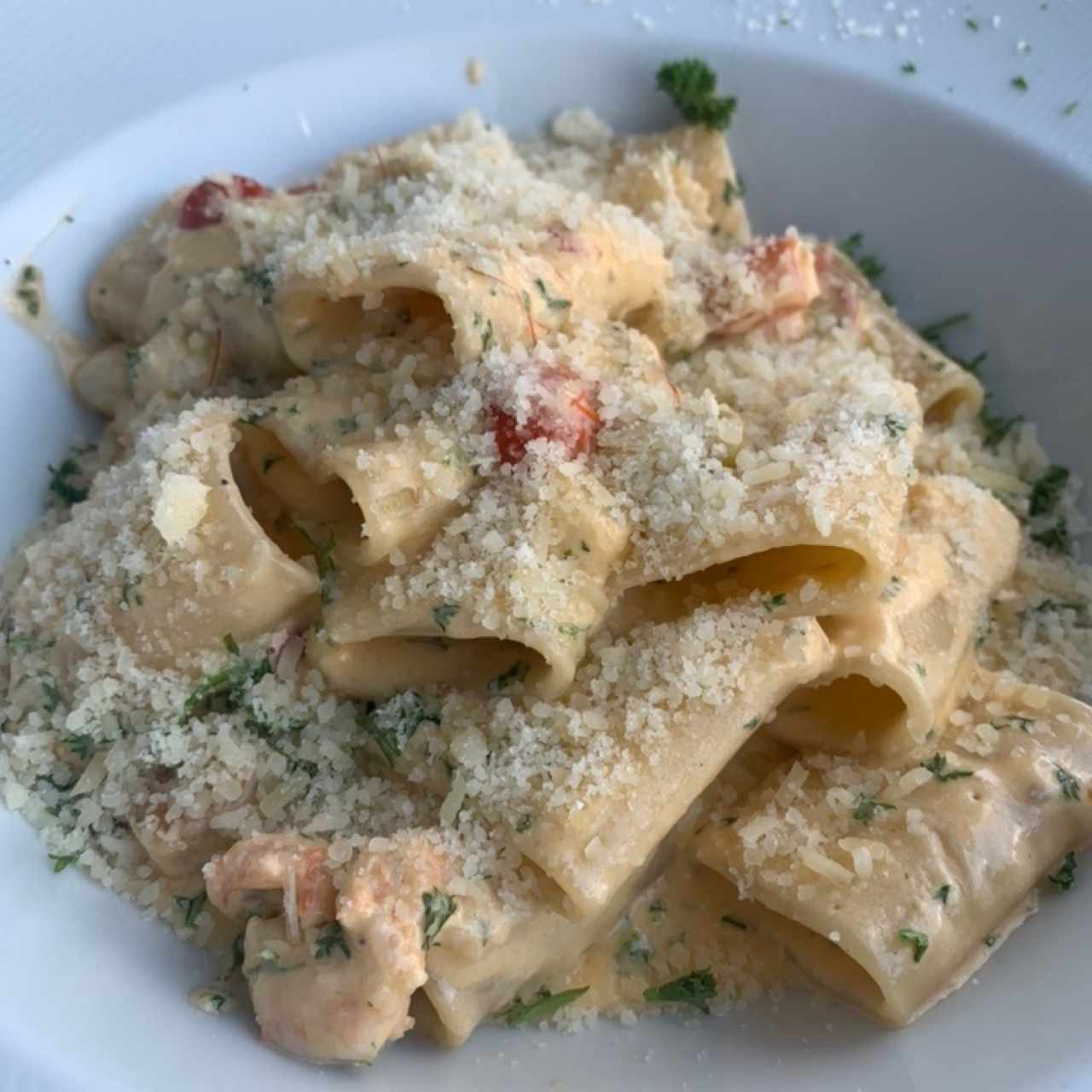 pasta de camarones 