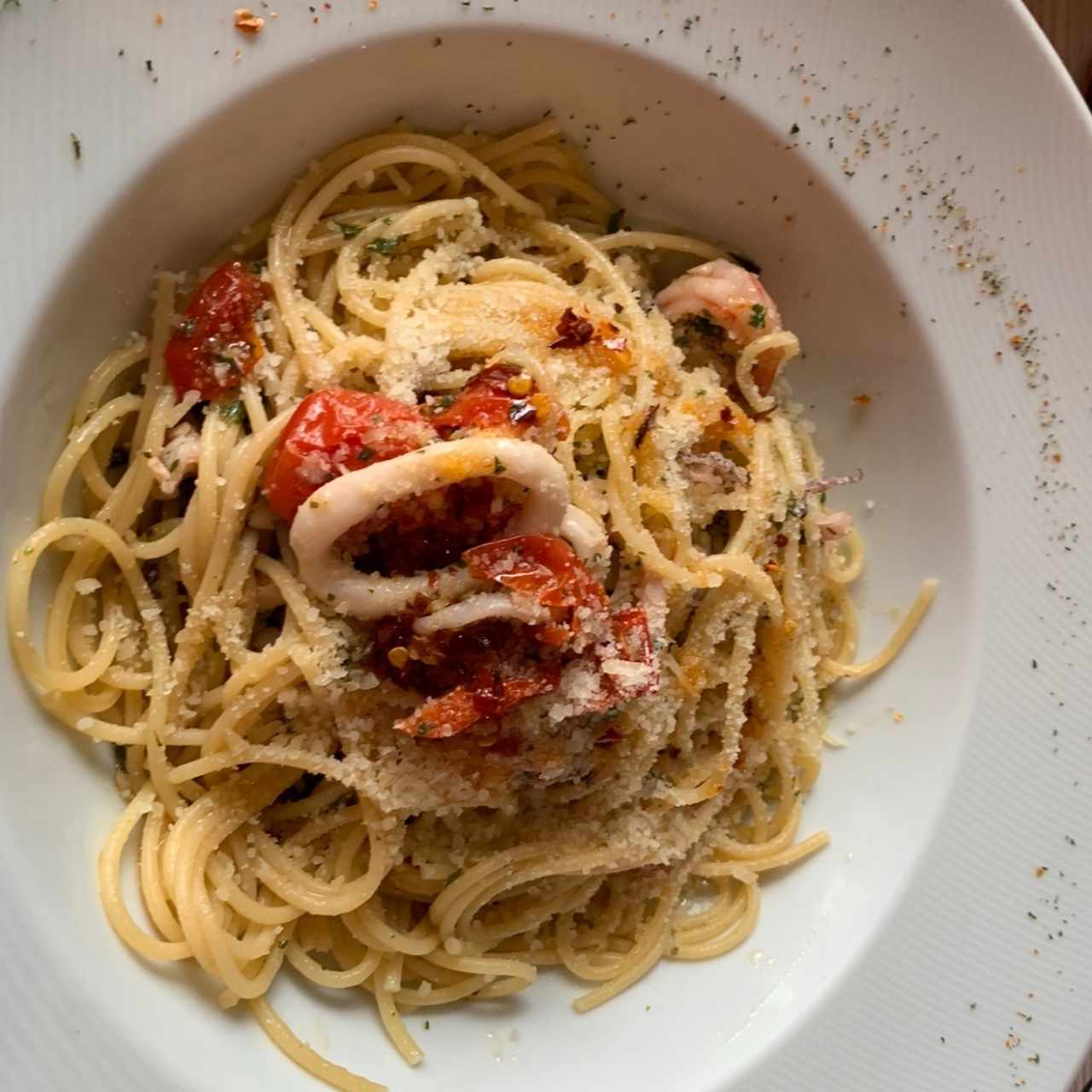 spaguetti fruto di mare