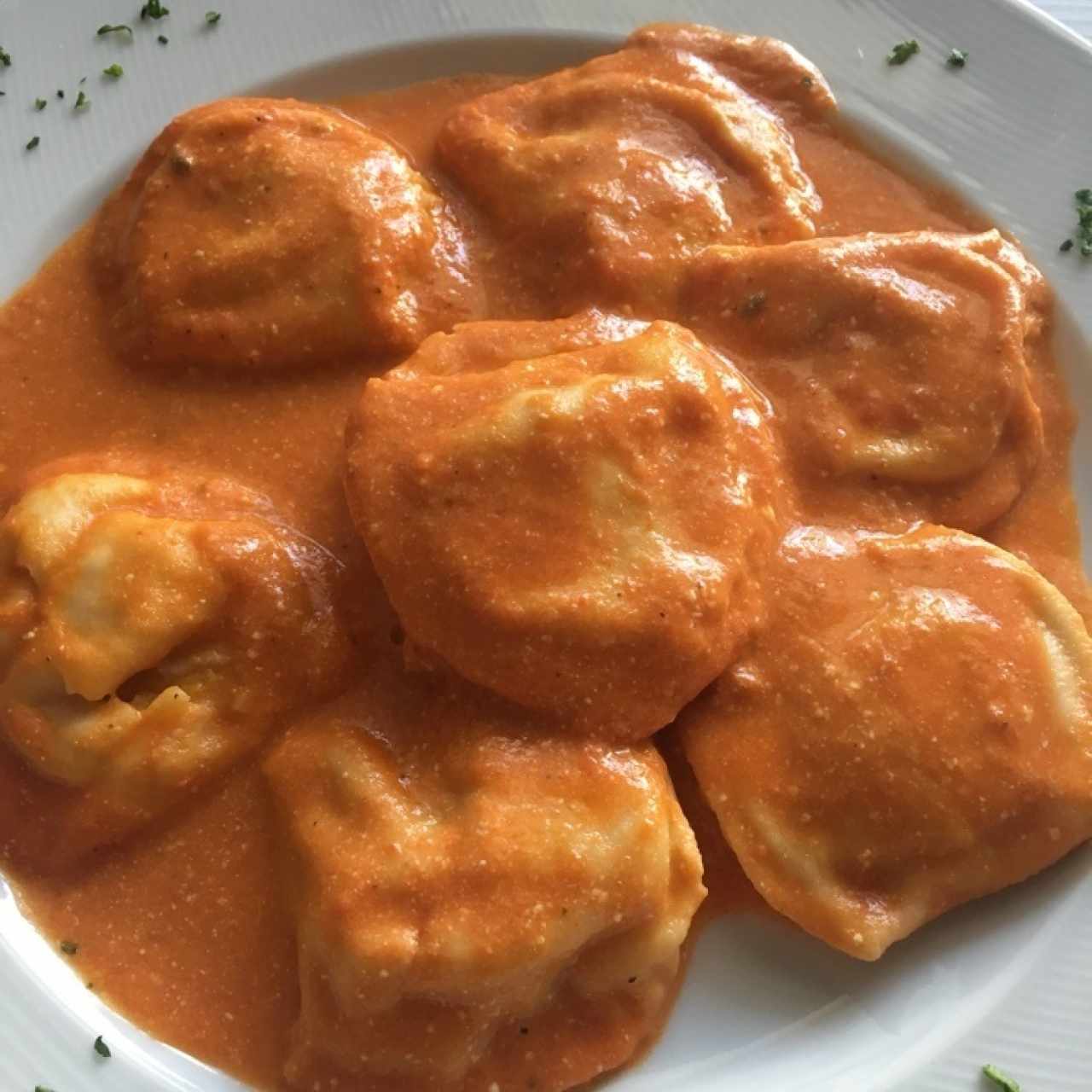 Raviolis rellenos de zapallo