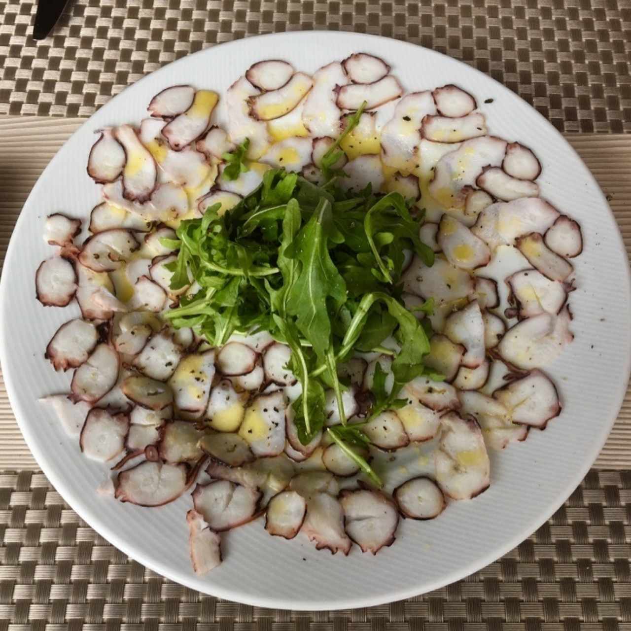 Carpaccio de pulpo