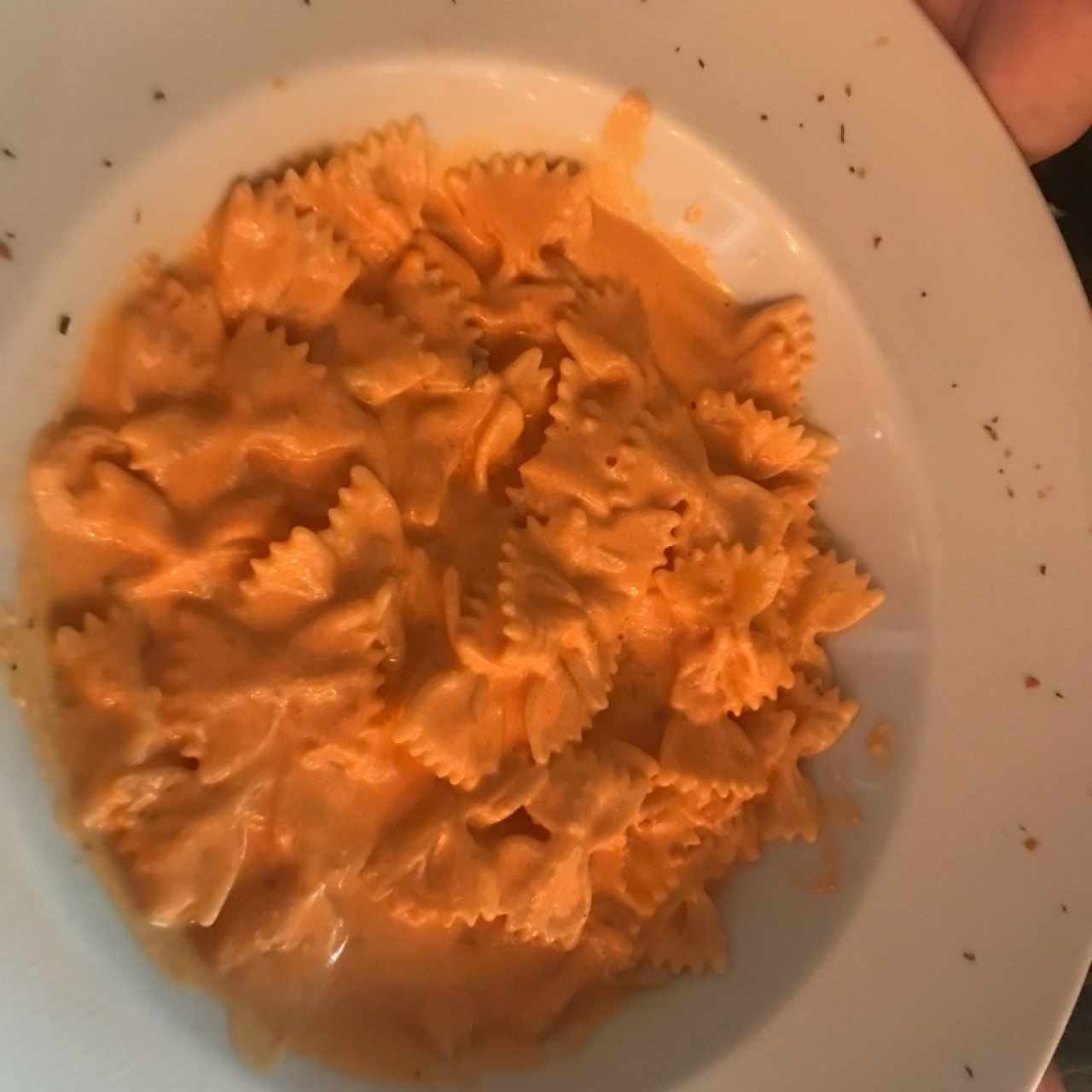 pasta en salsa rosada