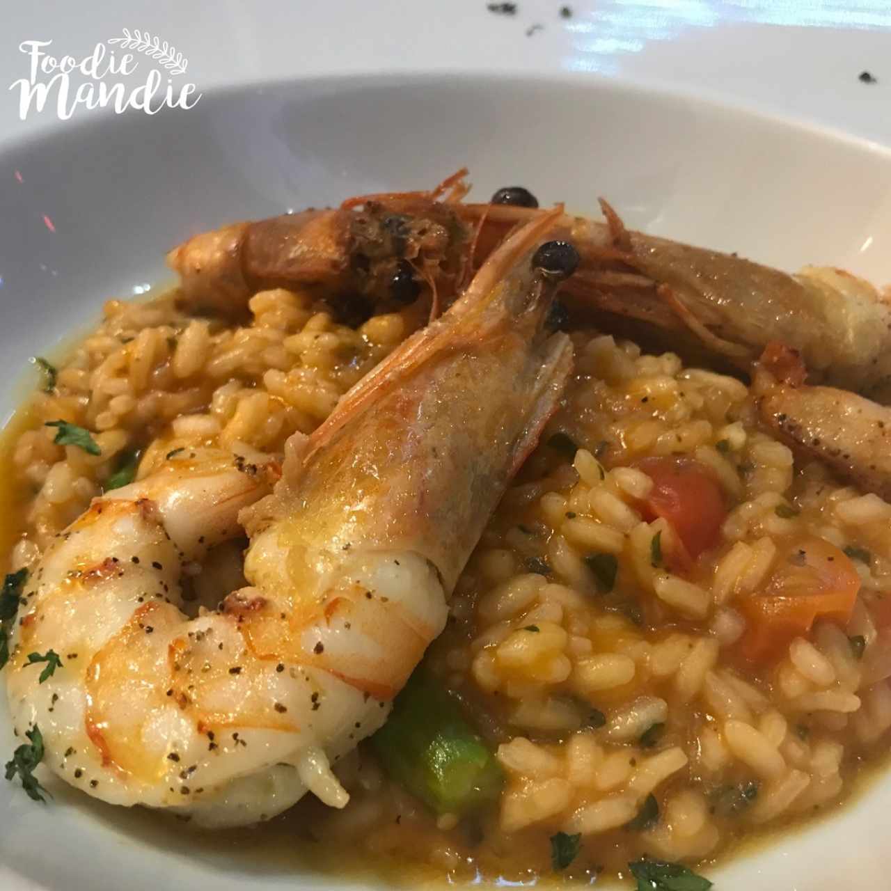 risotto de langostinos