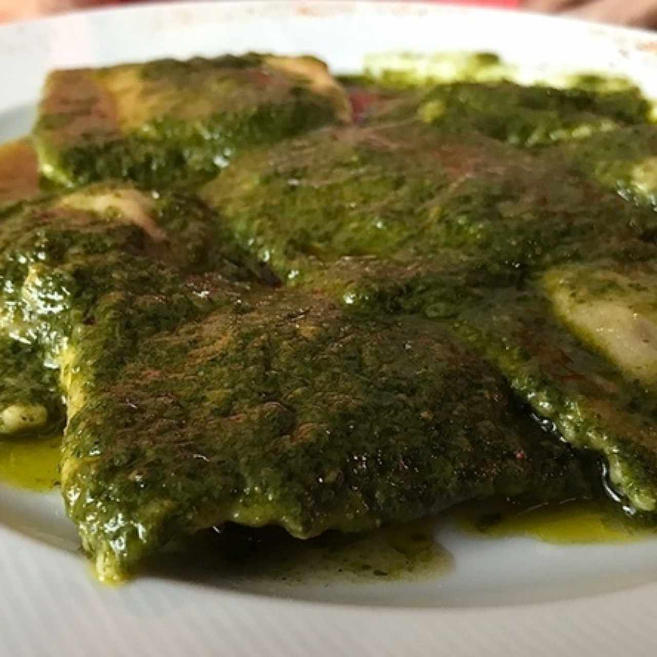 ravioli di fingi porcini con pesto!!