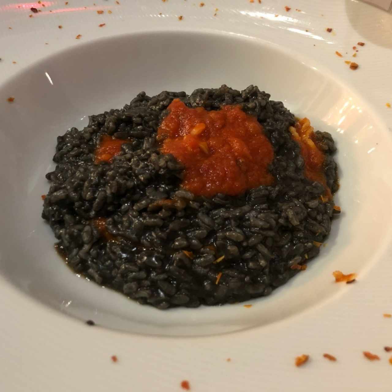 risotto en tinta de calamares 