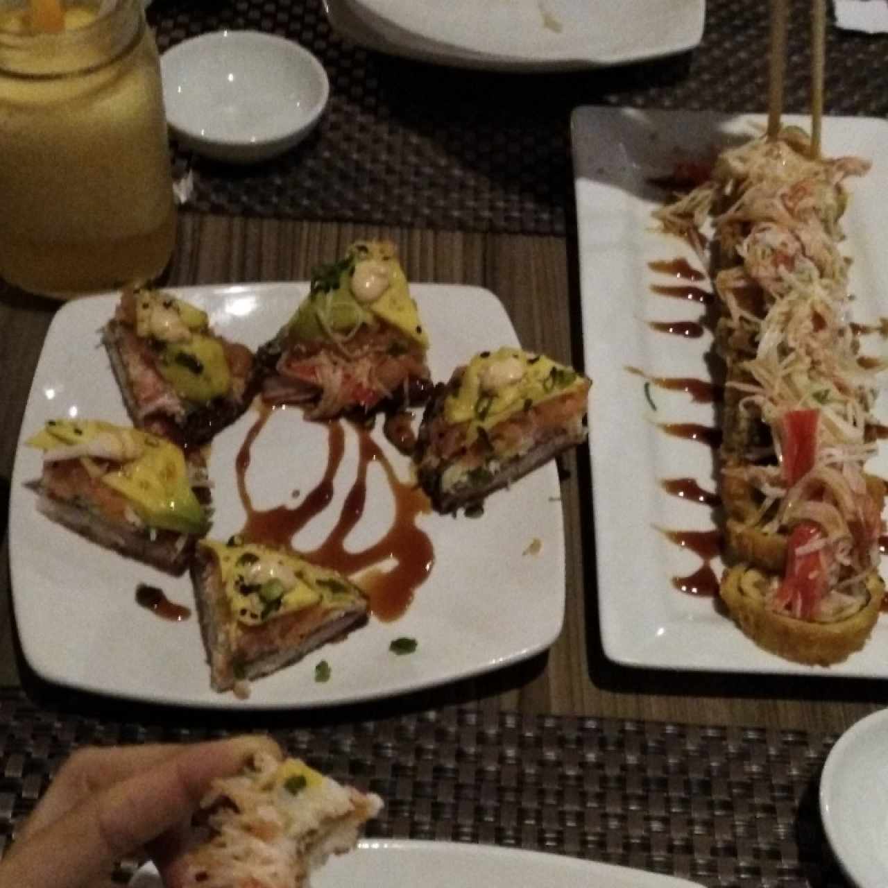 pizza sushi salmón 