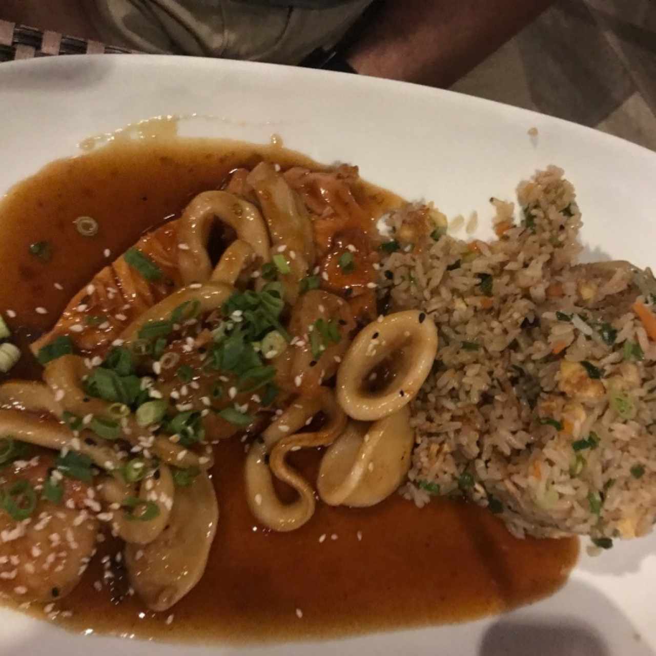 Teppanyaki de mariscos