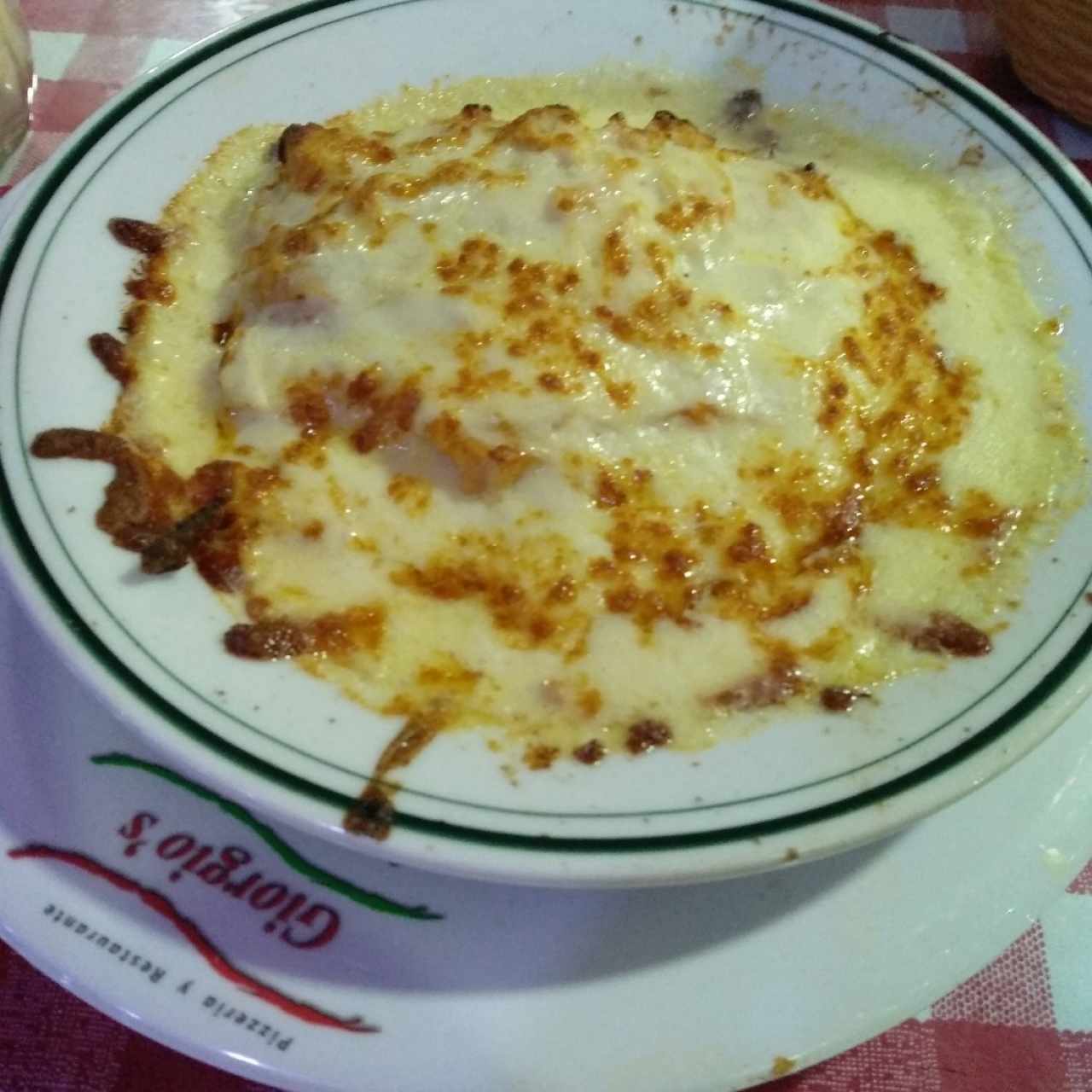 lazaña de pollo gratinada