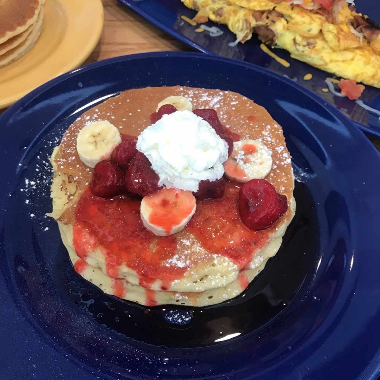 Pancake Banana y fresas 