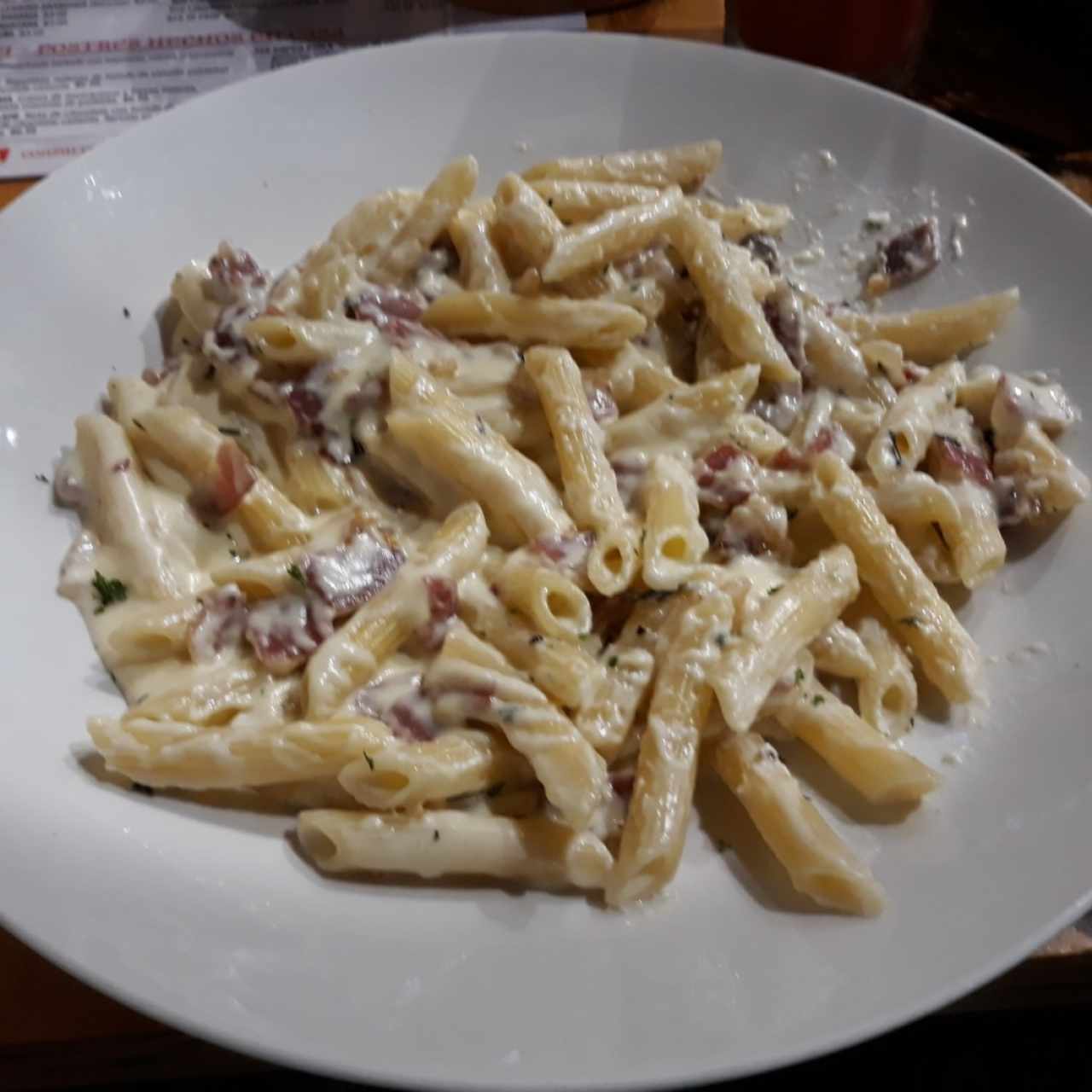 penne con   prosciutto