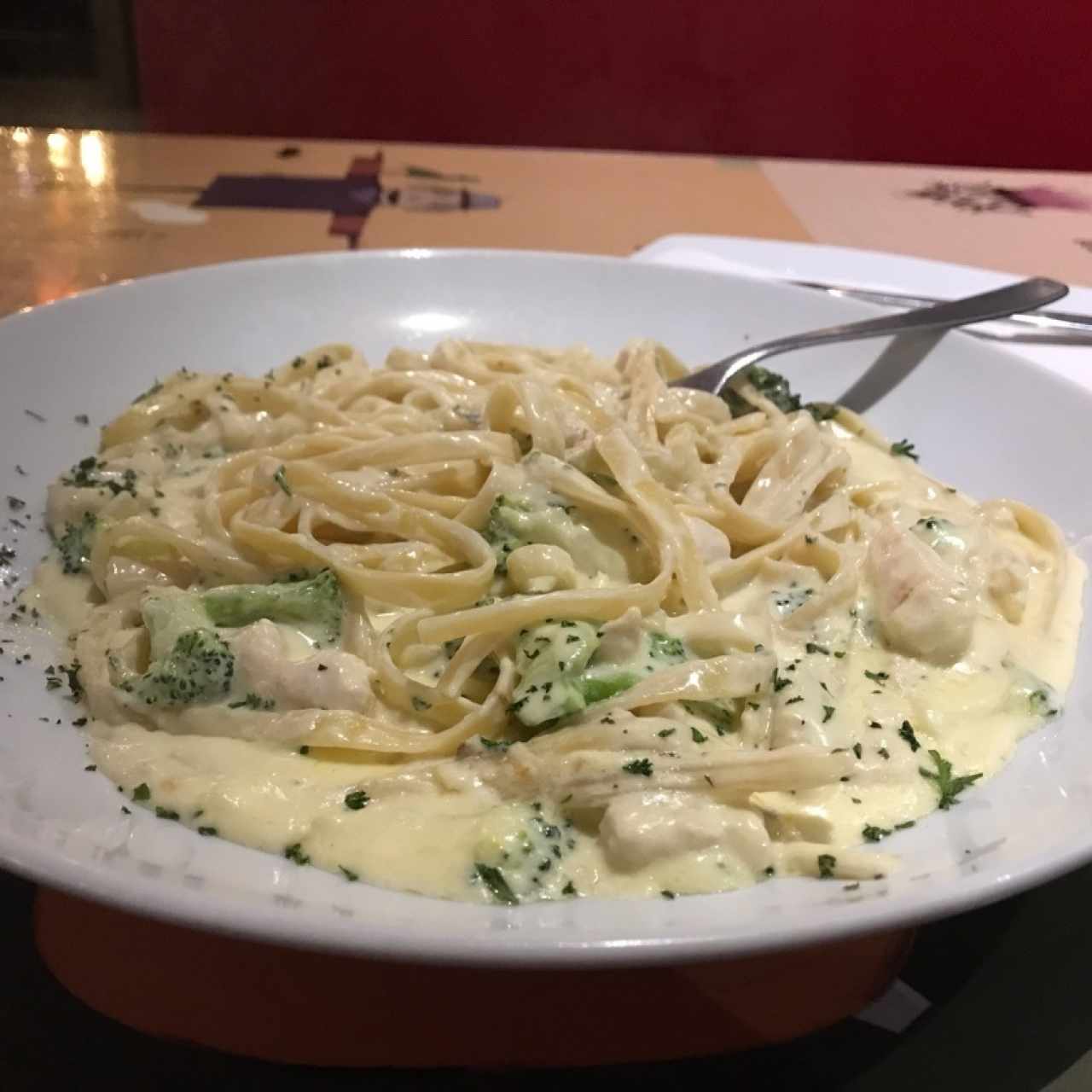 fetuccini a la verde (pollo)