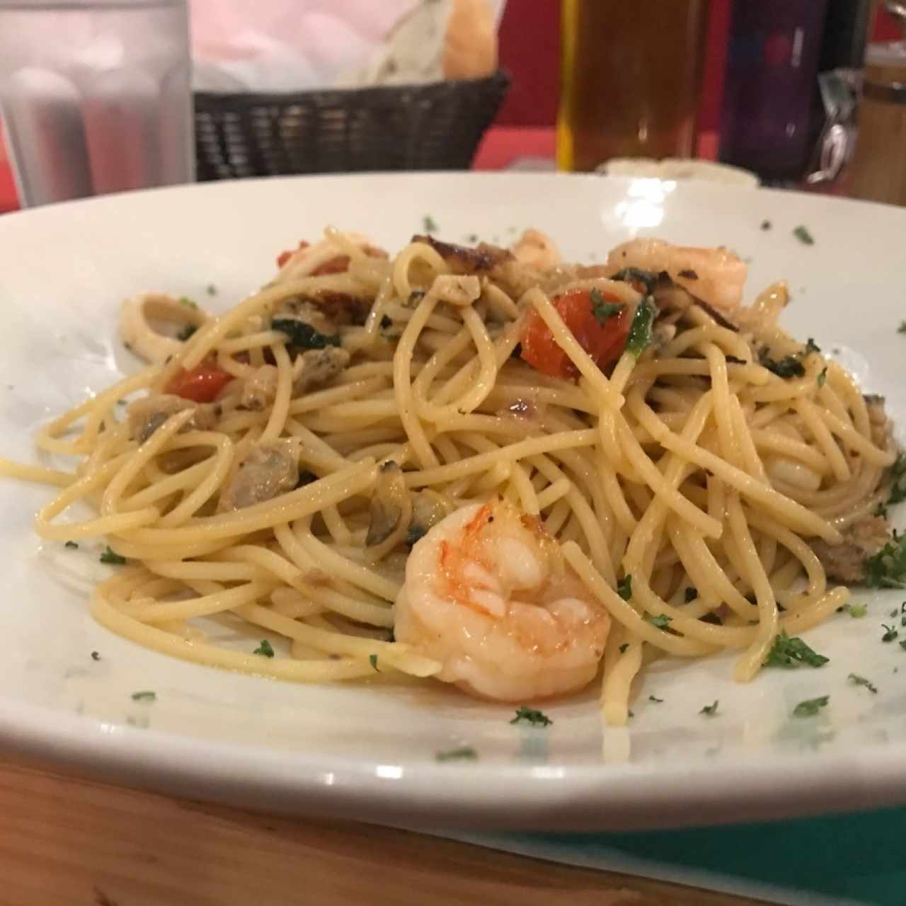 Pasta al Oleo de mariscos