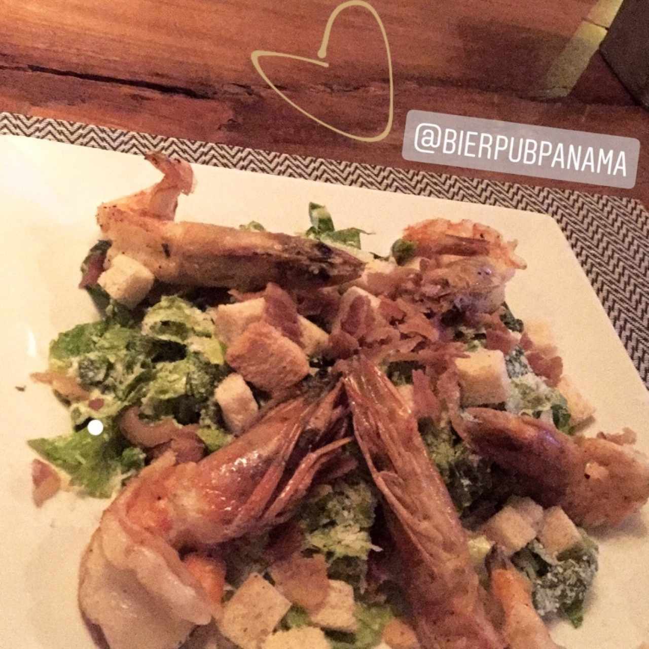 Ensalada Cesar con Langostinos