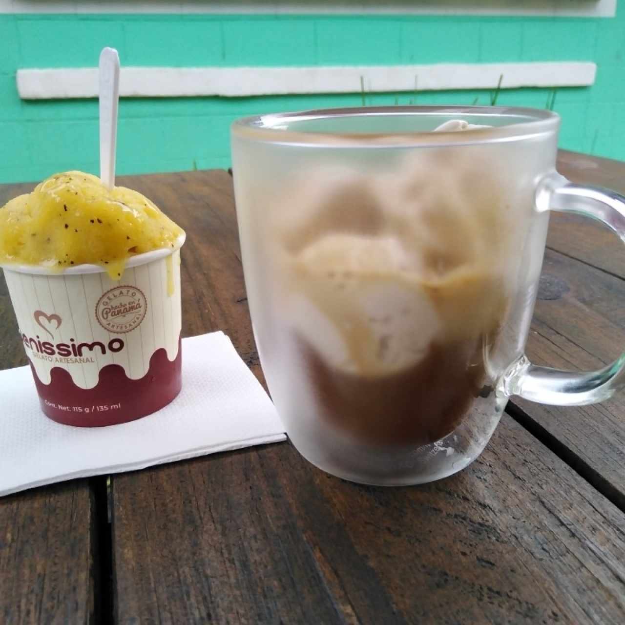 Affogato y helado