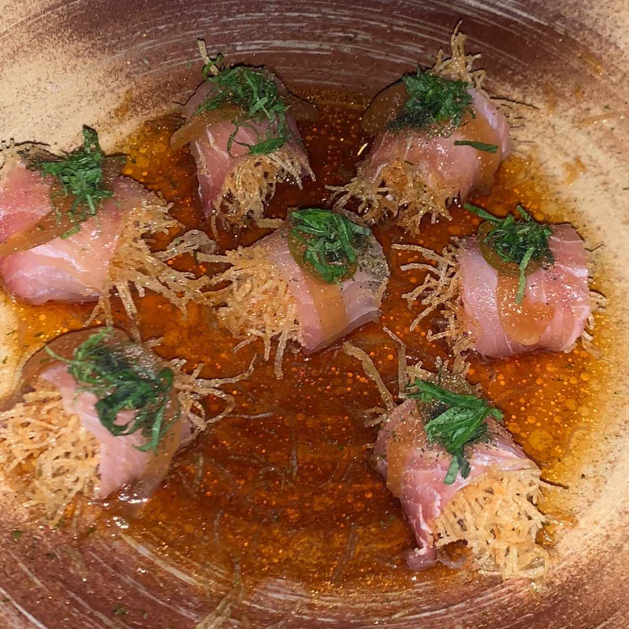 HAMACHI PONZU SERRANO, SUDASHI