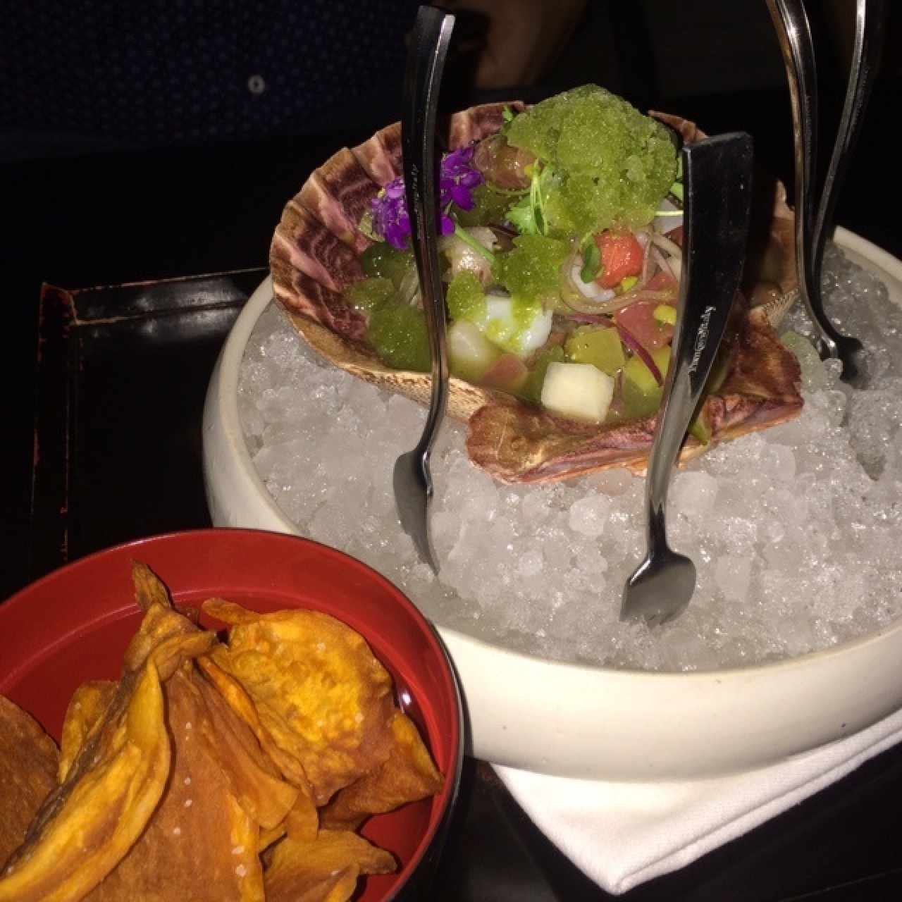 ceviche con sandia. 10/10 