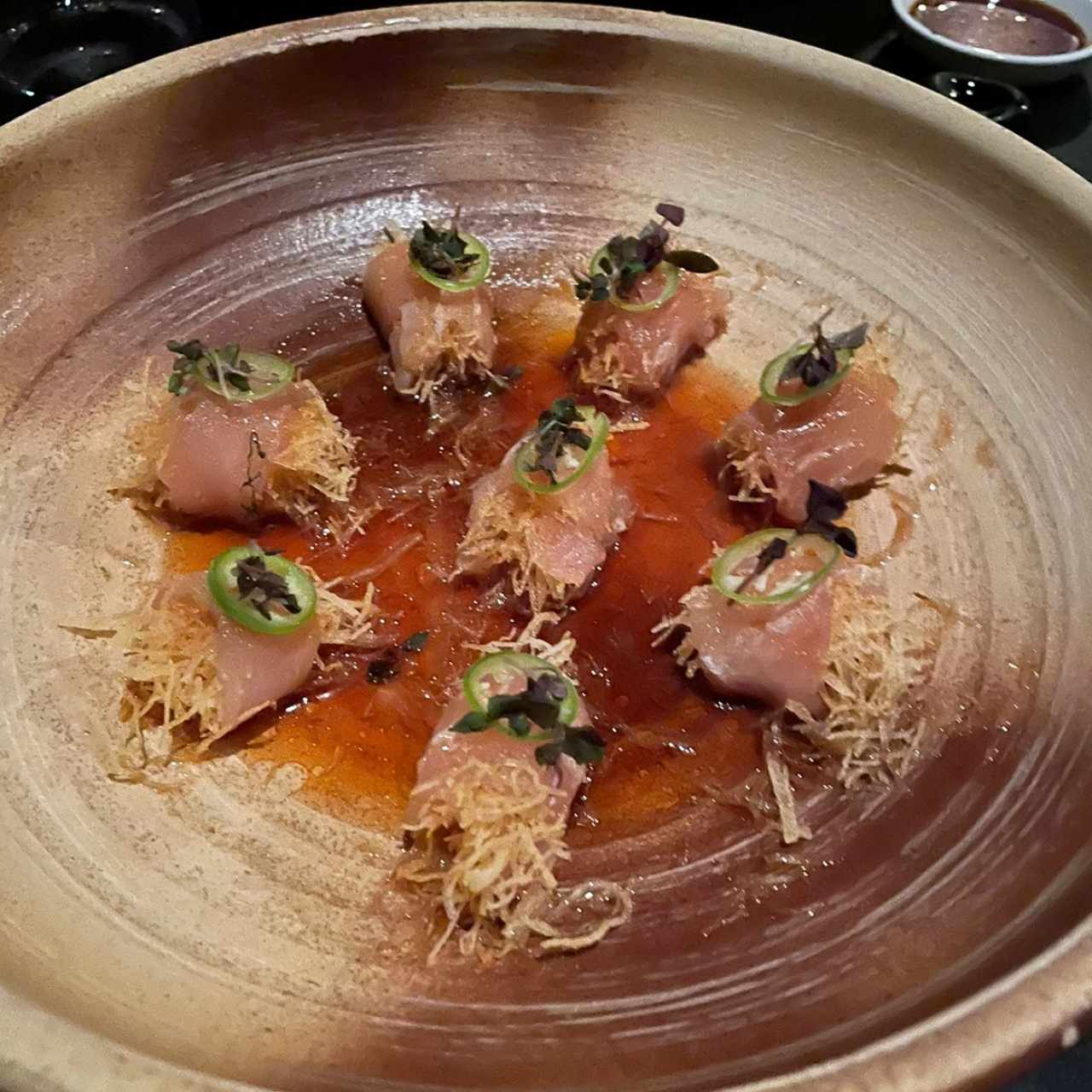 HAMACHI PONZU SERRANO, SUDASHI