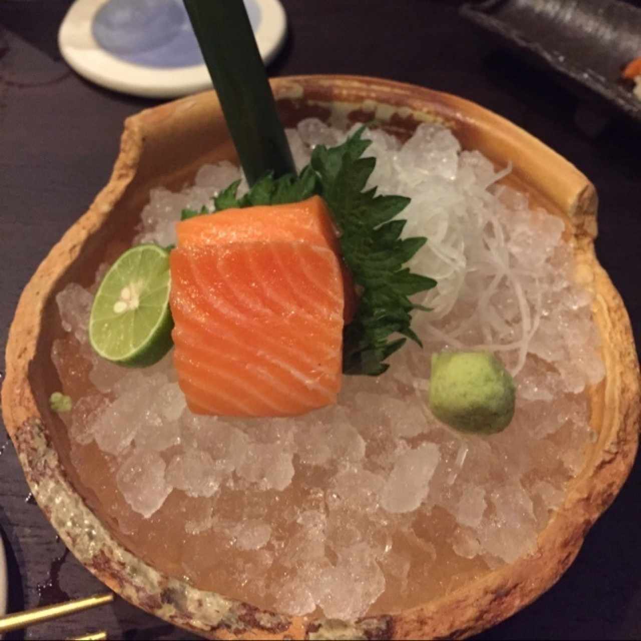 salmon sashimi