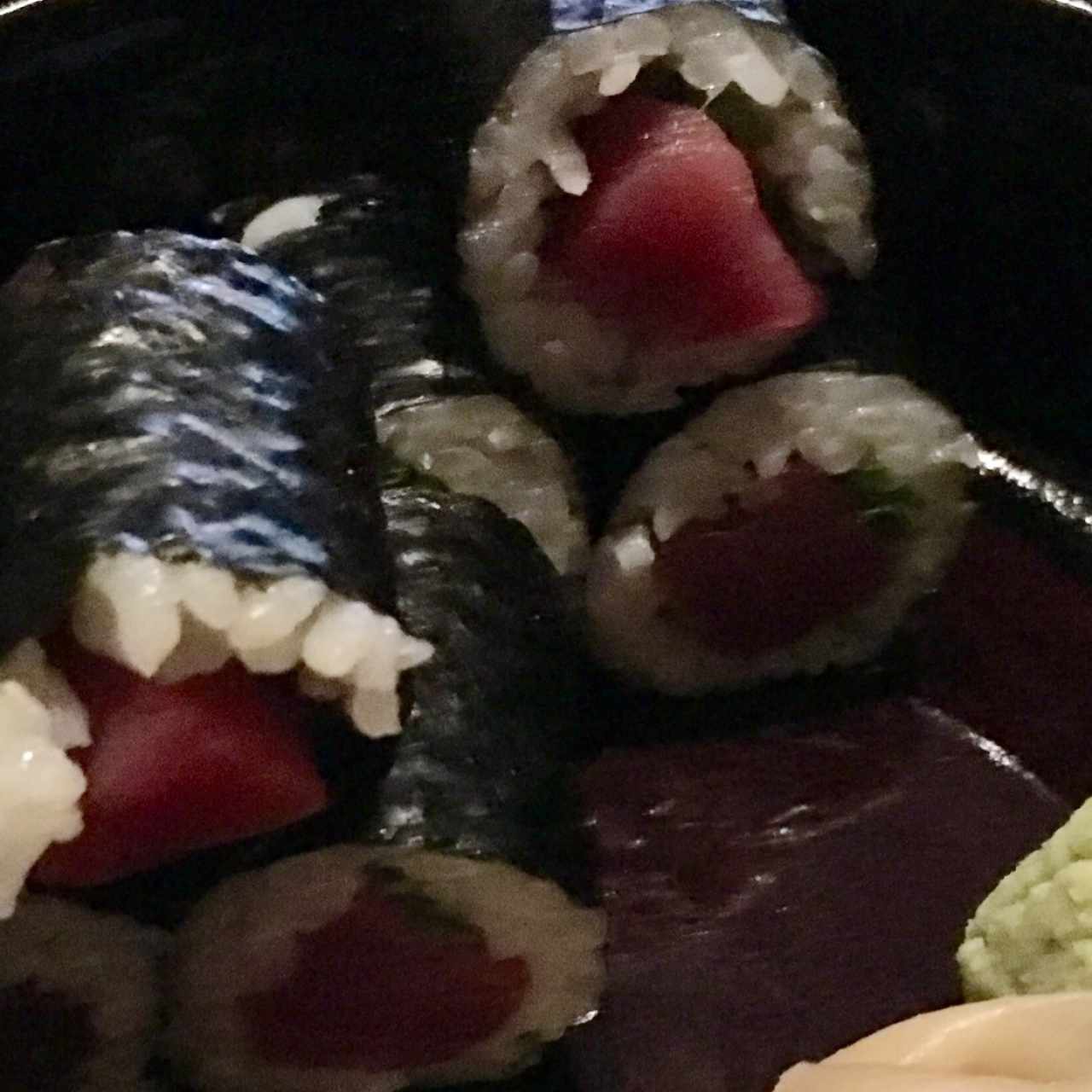 Close up of a Tuna roll