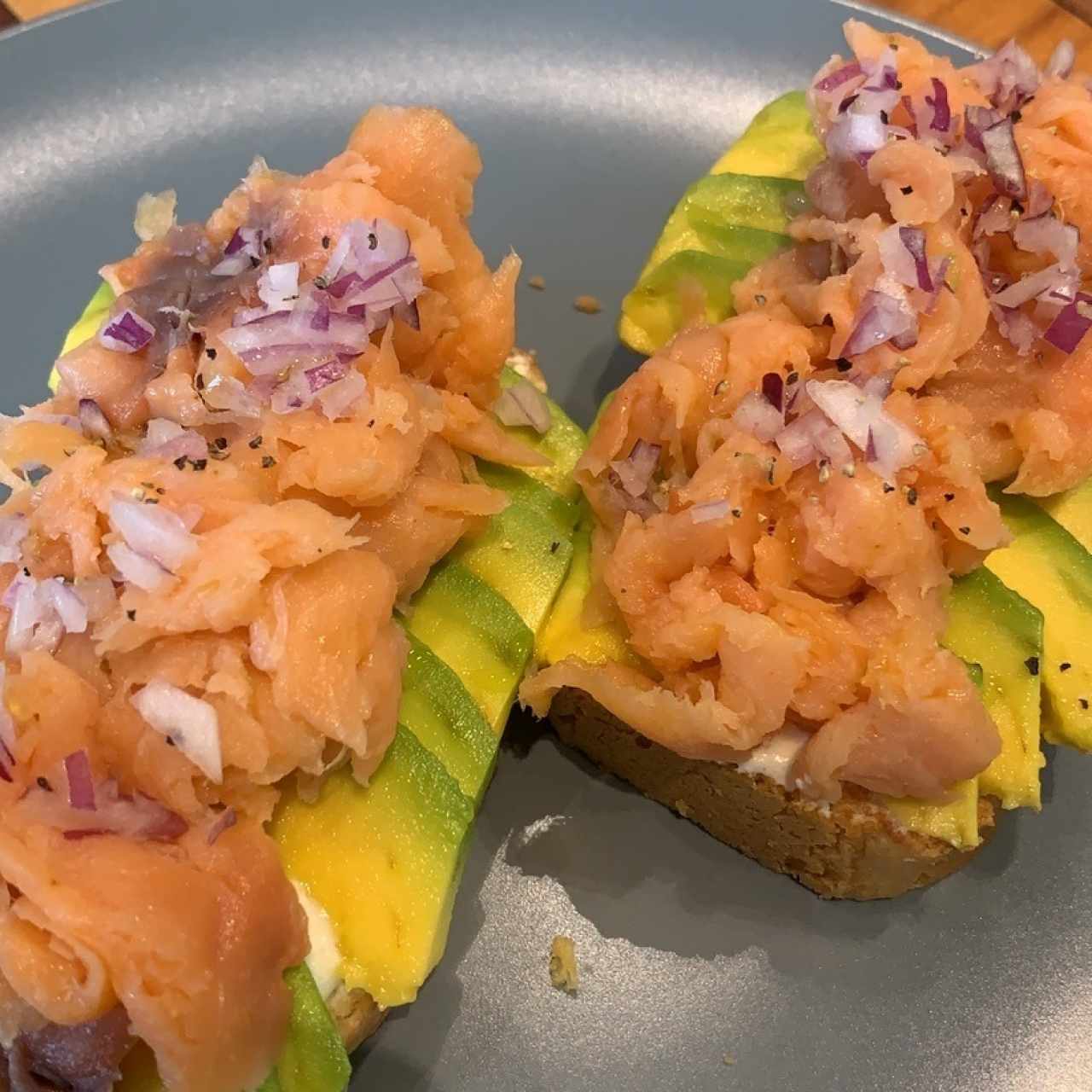 keto salmon toast