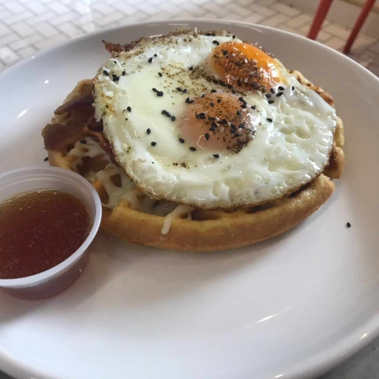 Waffles de almendras y huevis 