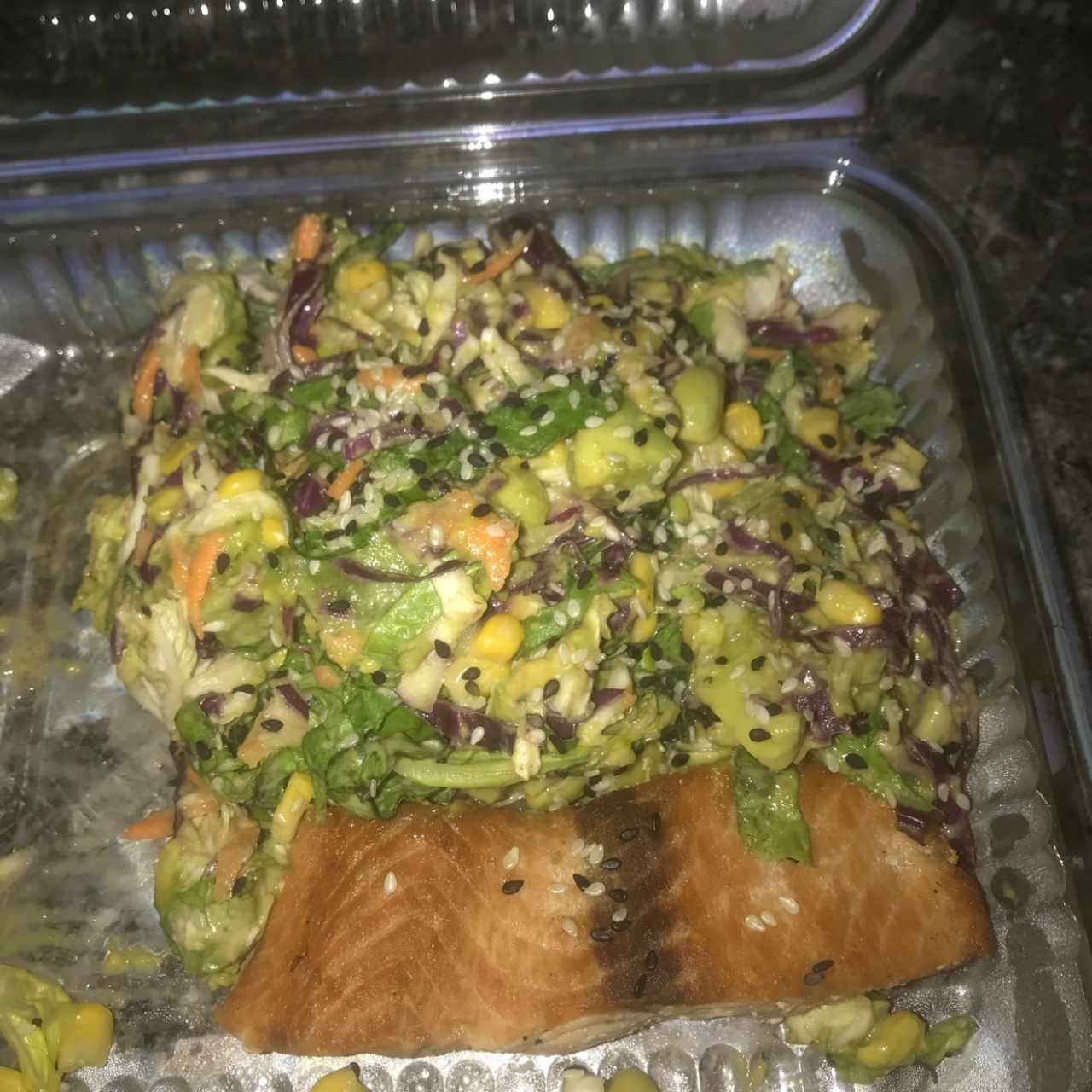 ensalada oriental con salmon