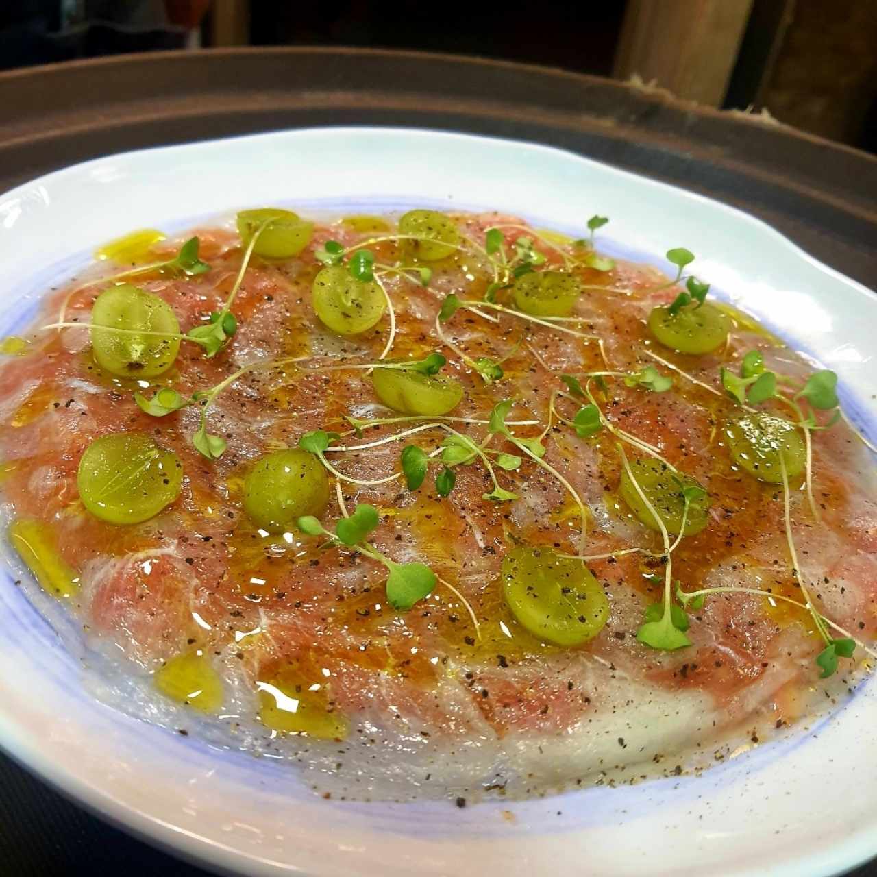 carpaccio de corvina