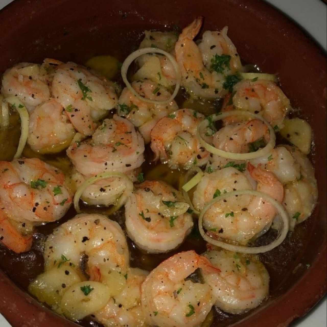 Menú - Camarones al ajillo