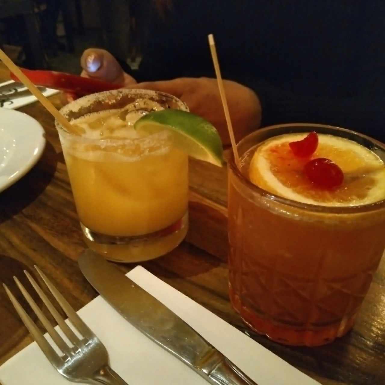 Margarita de maracuyá / Whisky sour