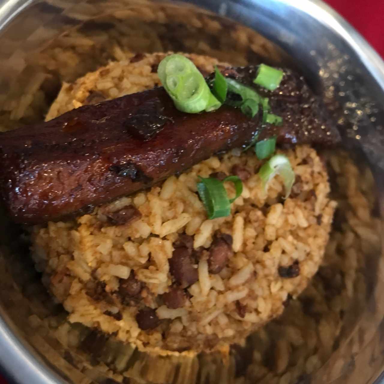 arroz con coco y tajada 