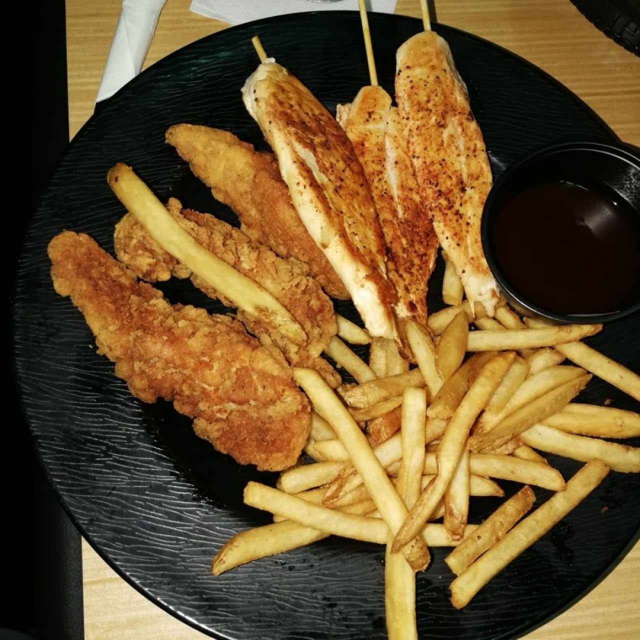 Chicken tenders al grill y apanados