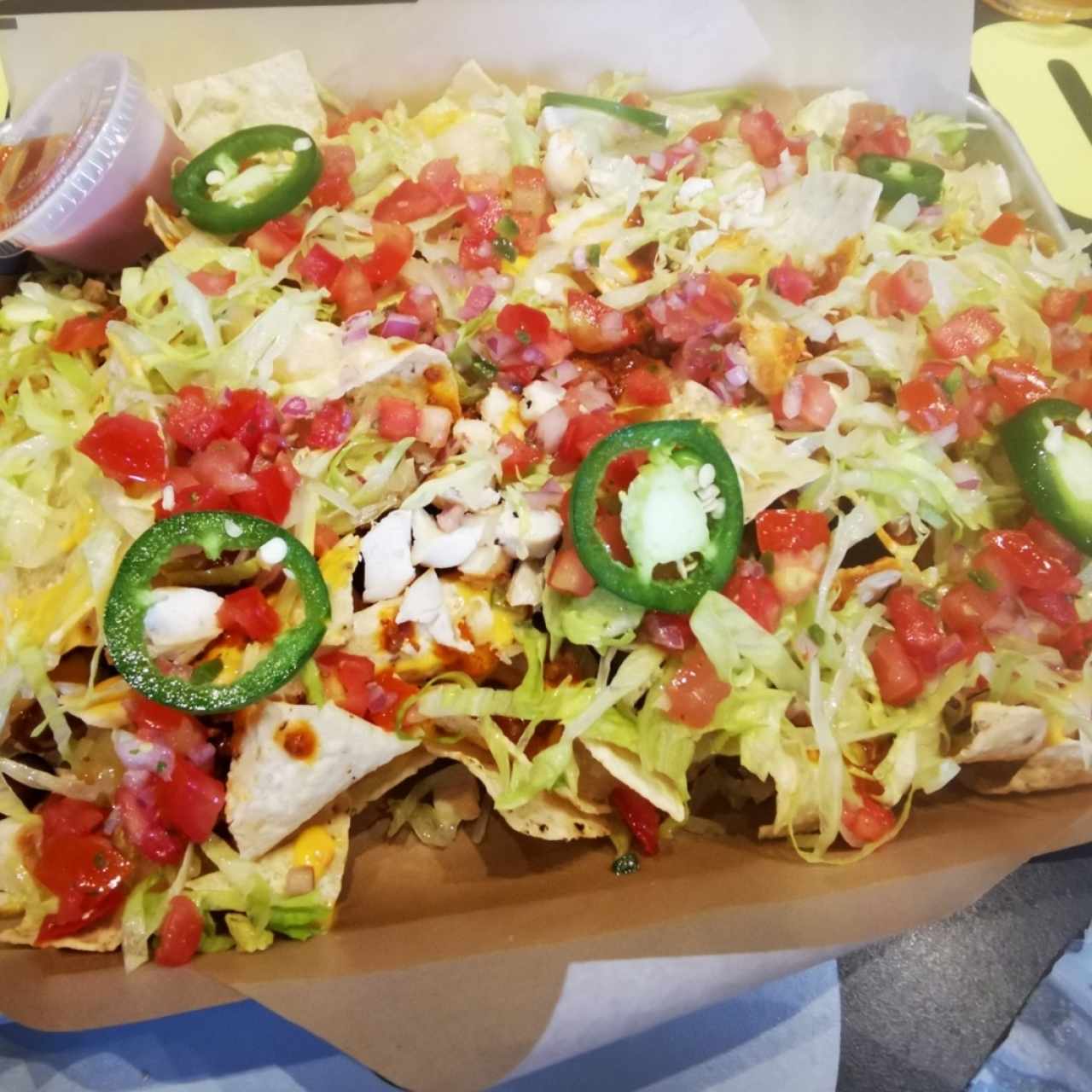 Nachos con pollo